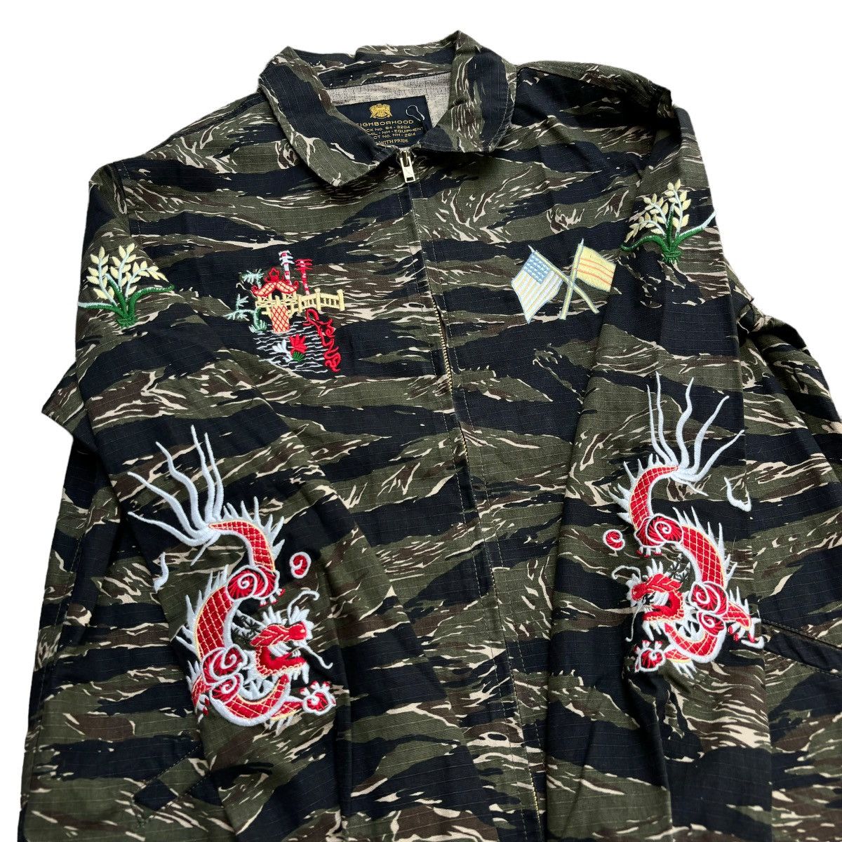 Neighborhood Neighborhood Tiger Stripe Souvenir Jacket | Grailed