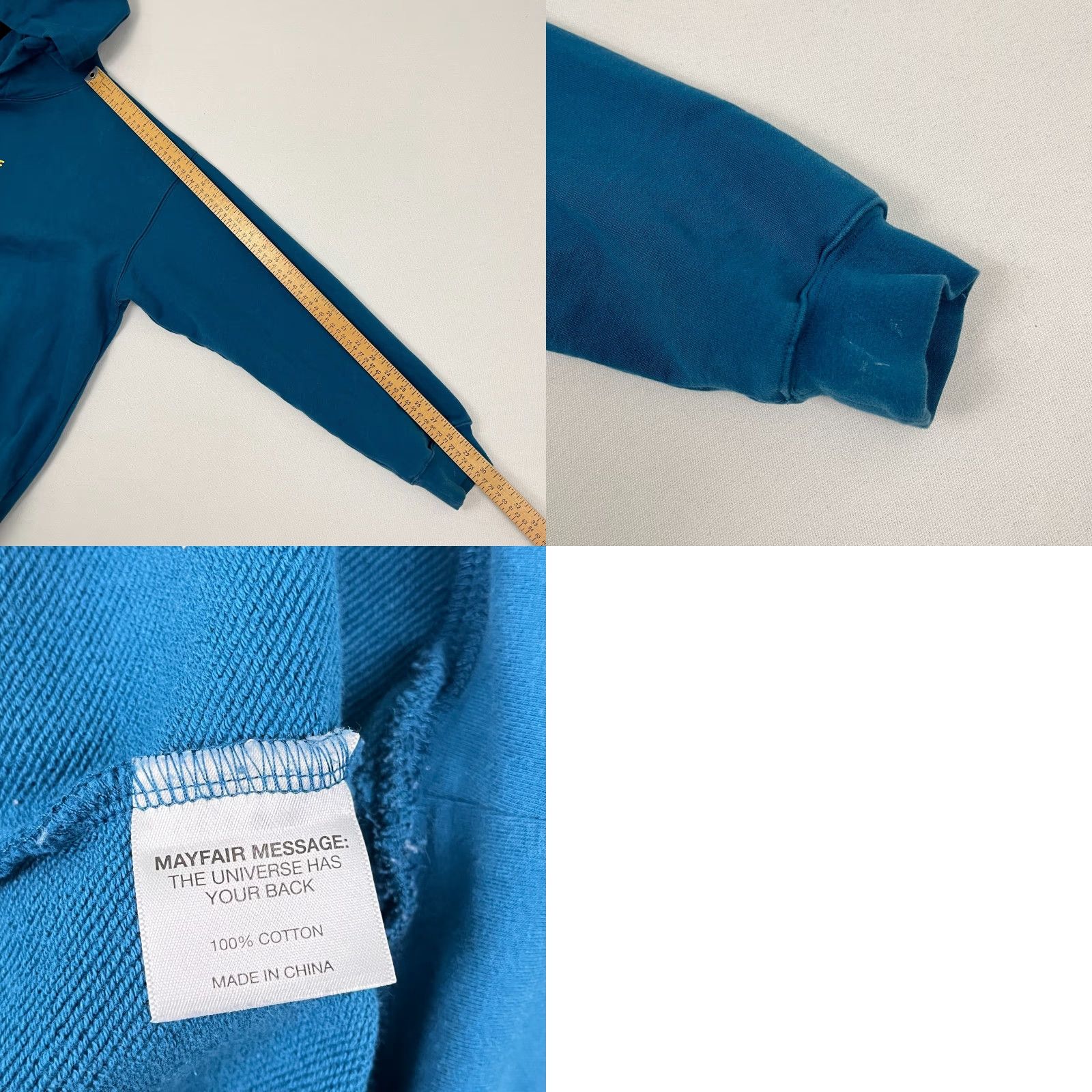 Vintage Hoodie Adult Mens M/L Blue The Mayfair Group Humans Behind The Screen Sweatshirt Size US L / EU 52-54 / 3 - 8 Thumbnail