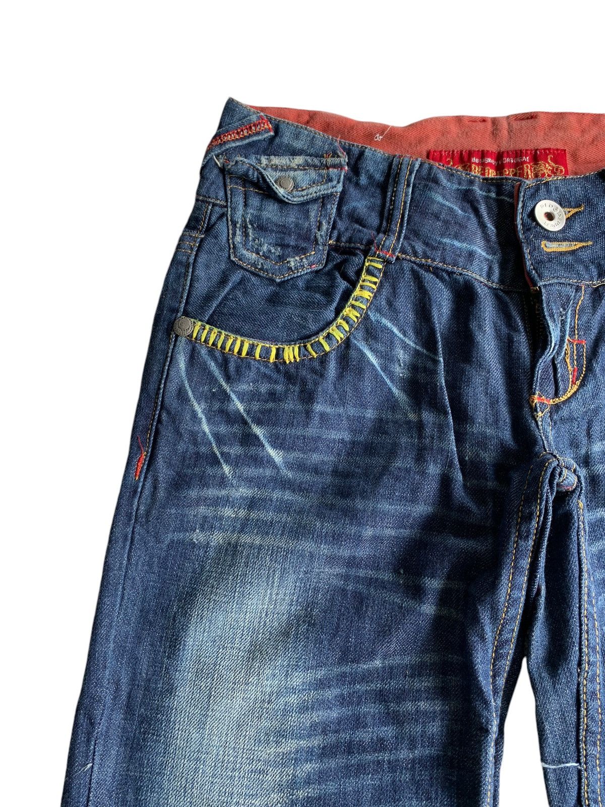 Tornado Mart FLARE RED PEPPER JAPANESE PUNK STYLE DISTRESSED DENIM🌈☠️ Size US 30 / EU 46 - 11 Thumbnail