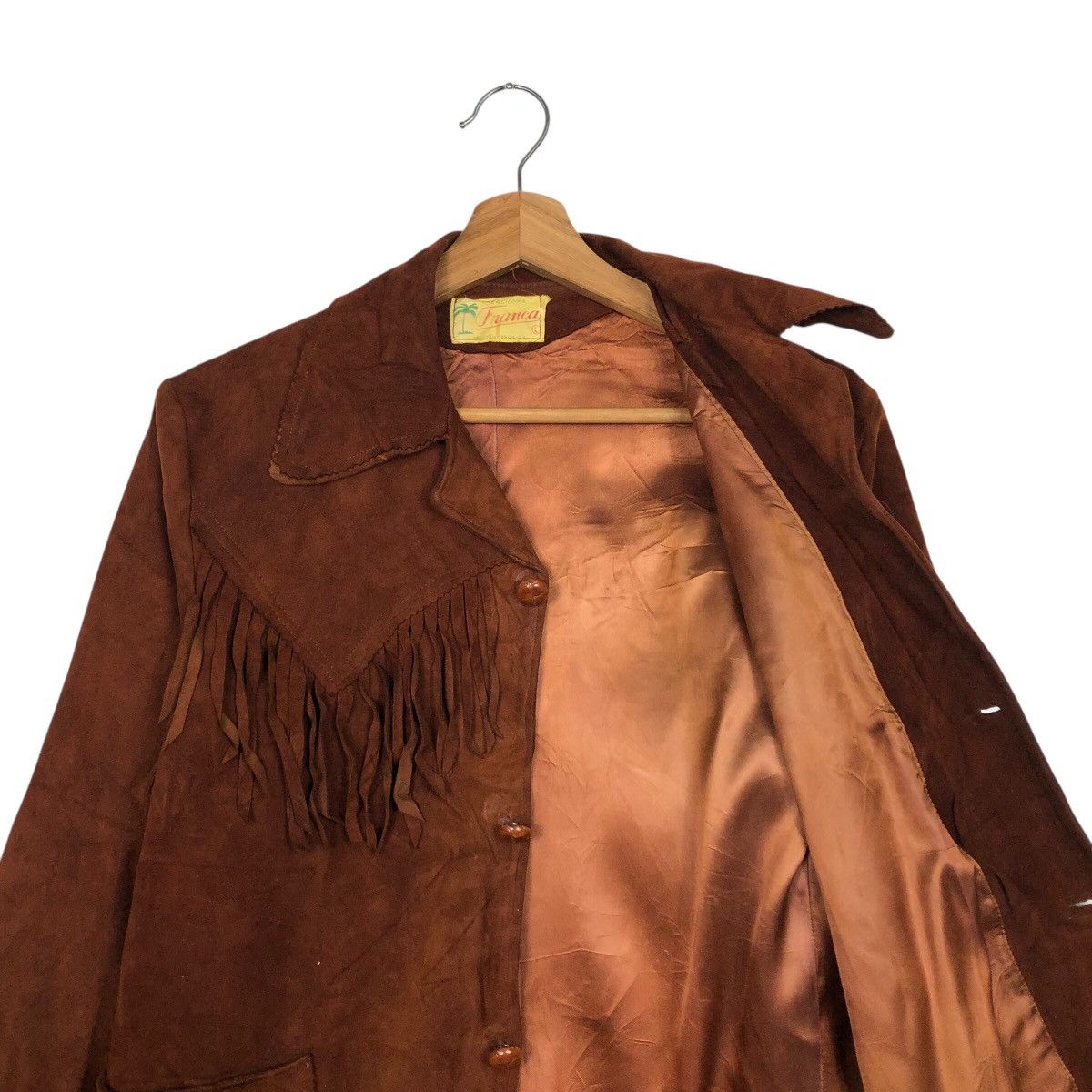 Other 📌Vintage Biker Leather Jacket Western Design Franca Size US L / EU 52-54 / 3 - 13 Thumbnail