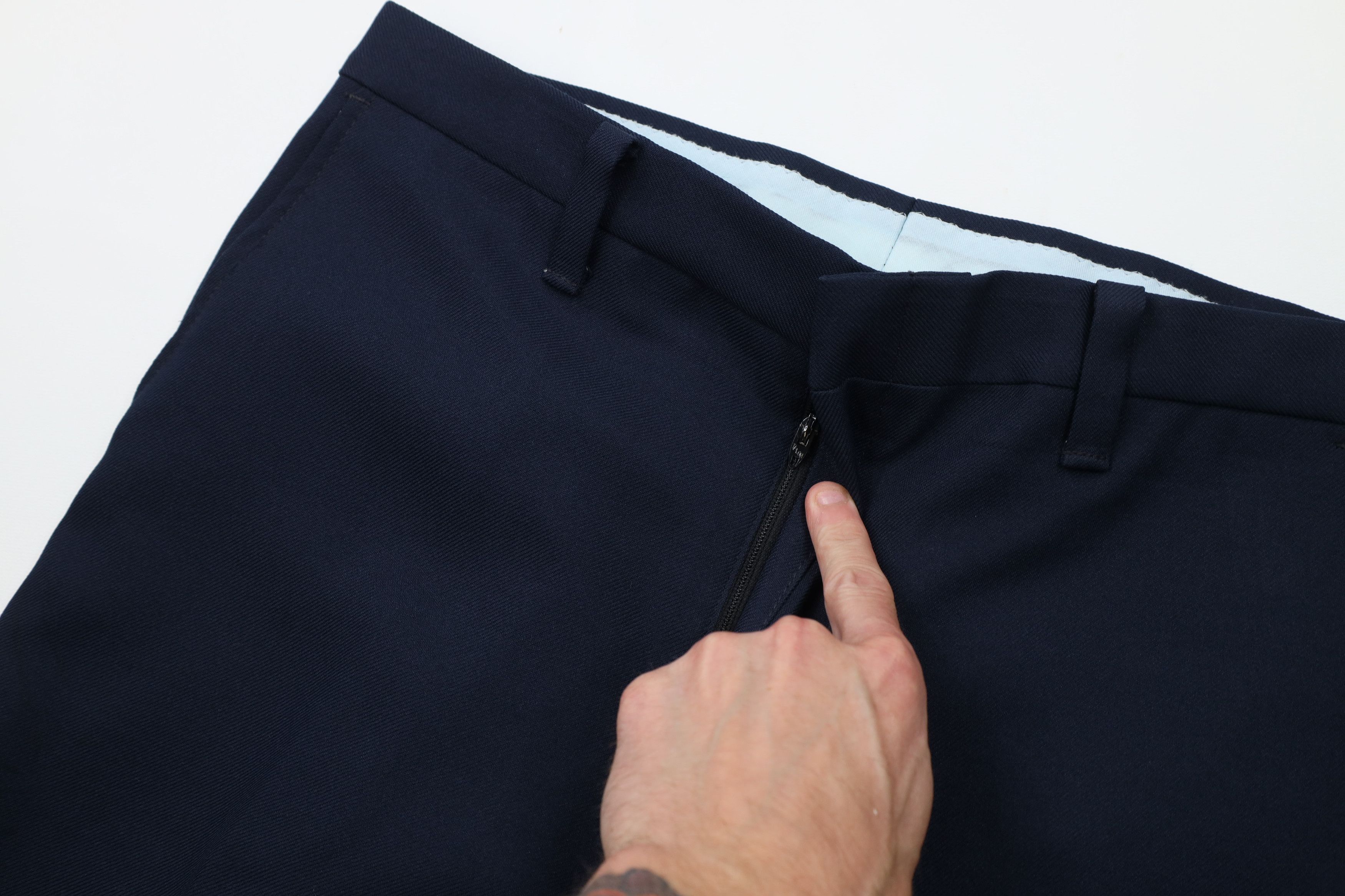 Vintage Vintage 70s Streetwear Wide Leg Chino Pants Navy Blue USA Size US 32 / EU 48 - 9 Thumbnail