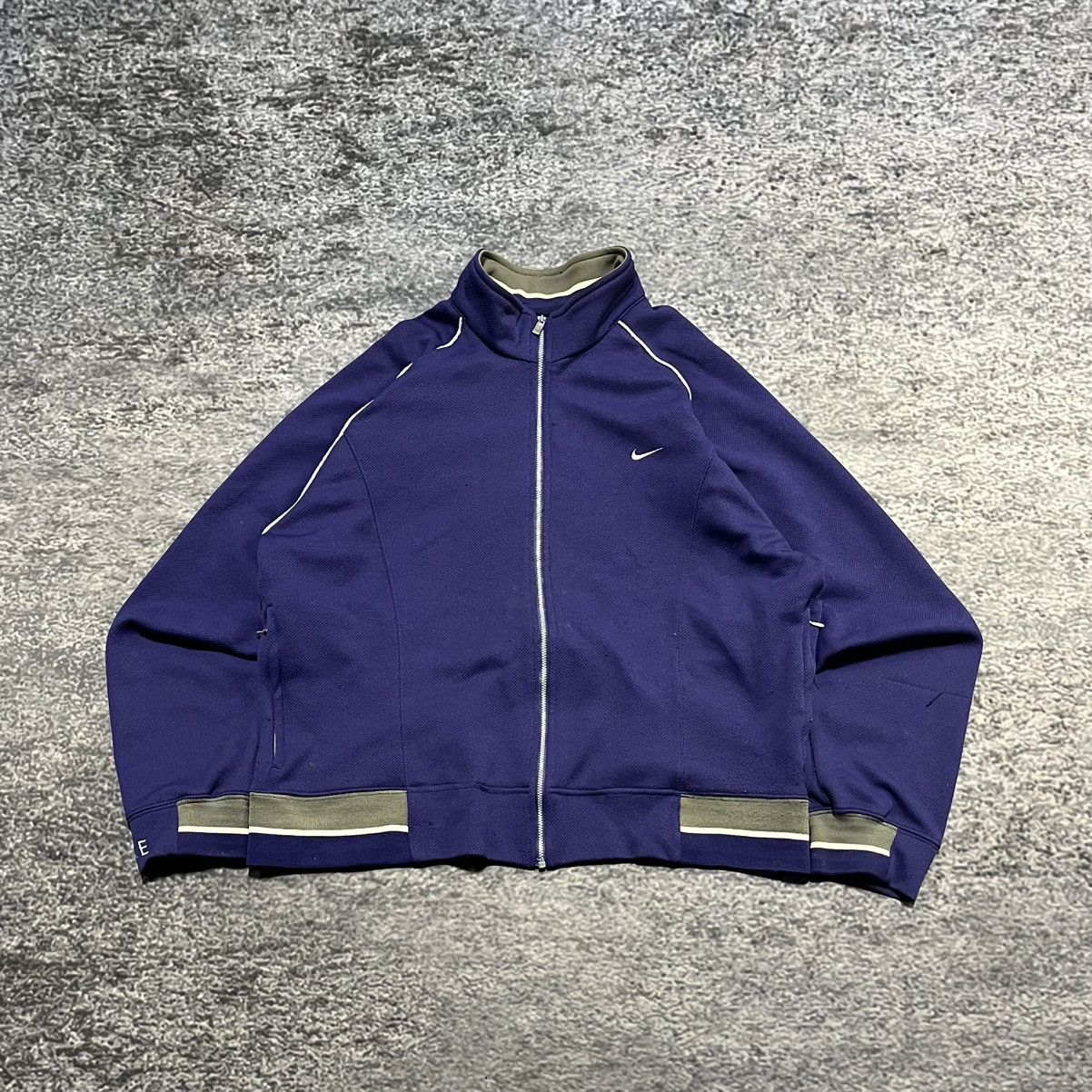Nike Vintage 90s Nike Mini Swoosh Purple Full Zip Track Jacket Size US S / EU 44-46 / 1 - 1 Thumbnail