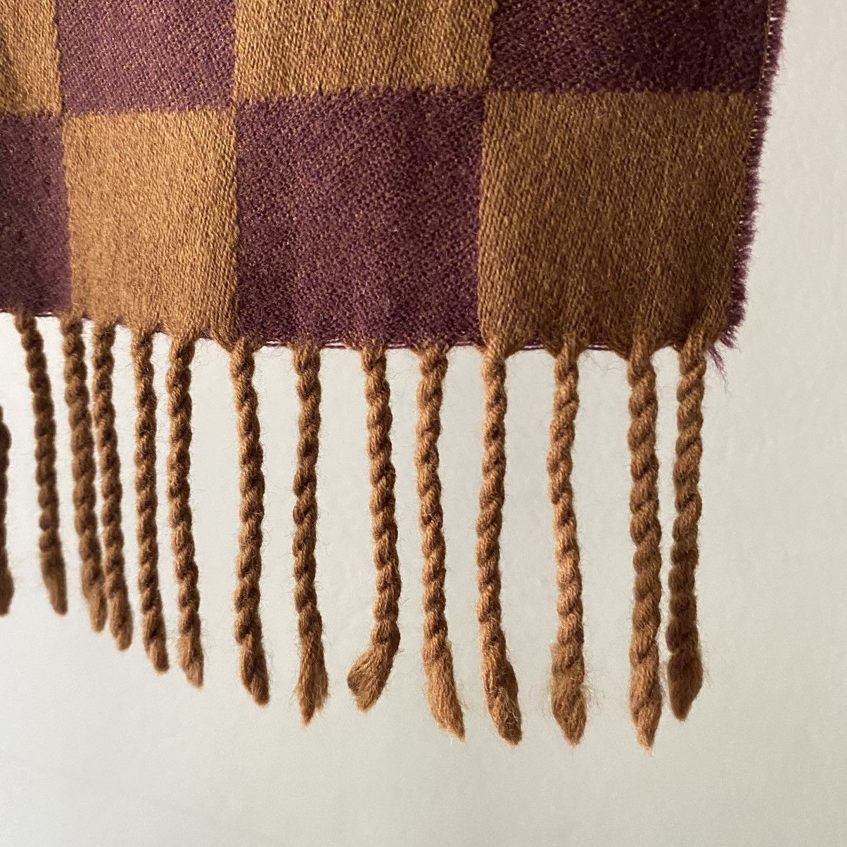 Fendi FENDI Monogram Scarf in Brown & Maroon Size ONE SIZE - 7 Thumbnail