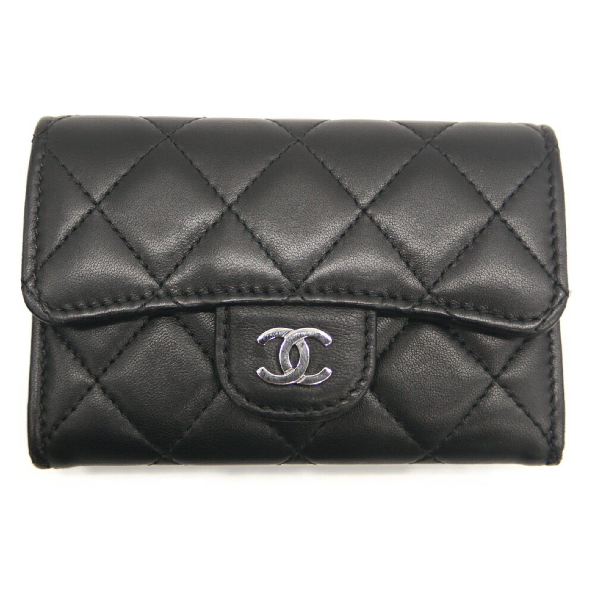 Chanel CHANEL Matelasse Lambskin Card Holder Business Case Black A80799 Size ONE SIZE - 1 Thumbnail