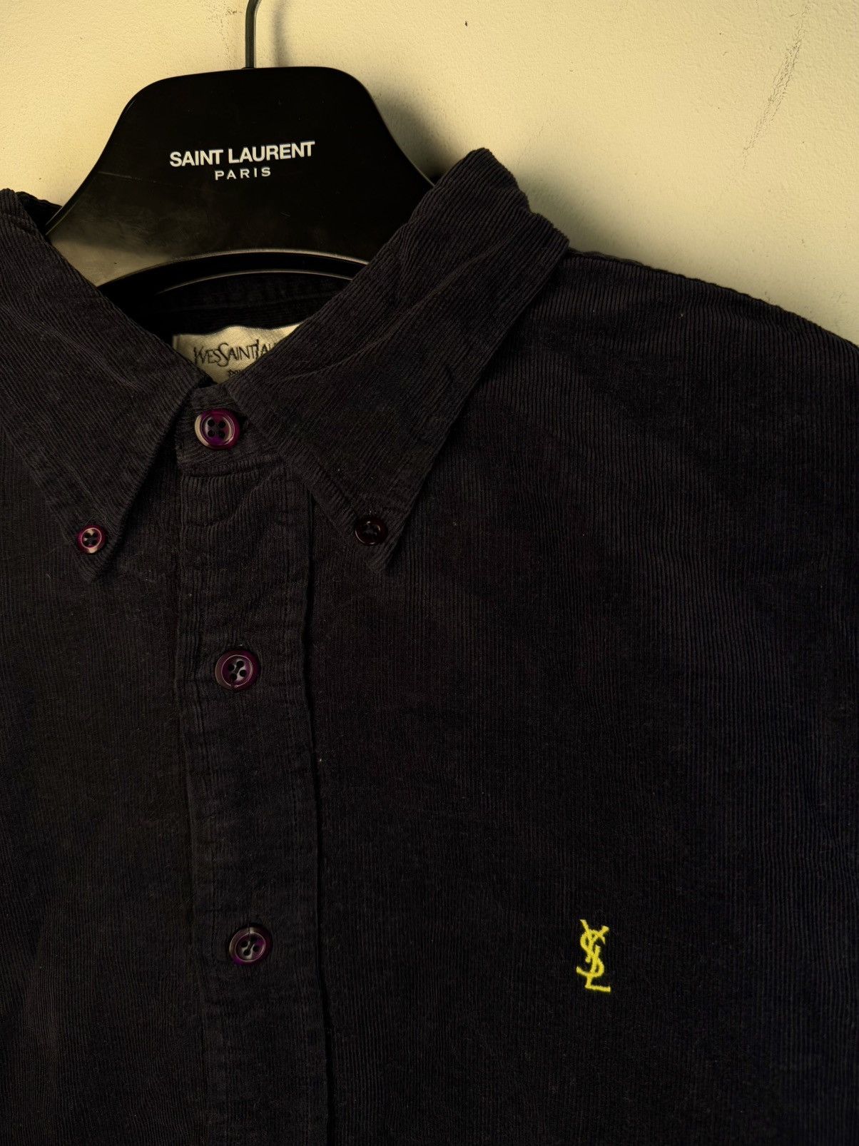 Yves Saint Laurent Corduroy YSL Shirt Velvet Soft YSL Corduroy Shirt Size US XL / EU 56 / 4 - 1 Thumbnail