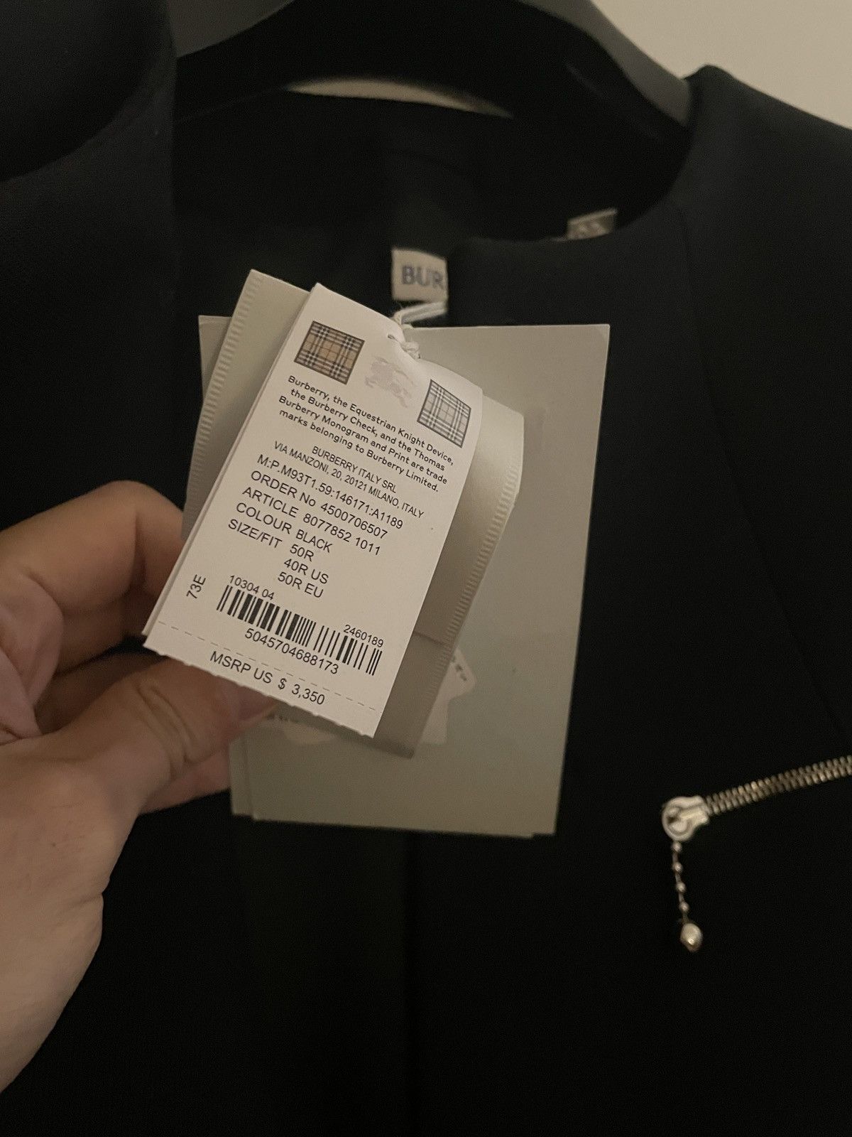 Burberry Burberry Black Collarless Blazer Size 50R - 6 Thumbnail