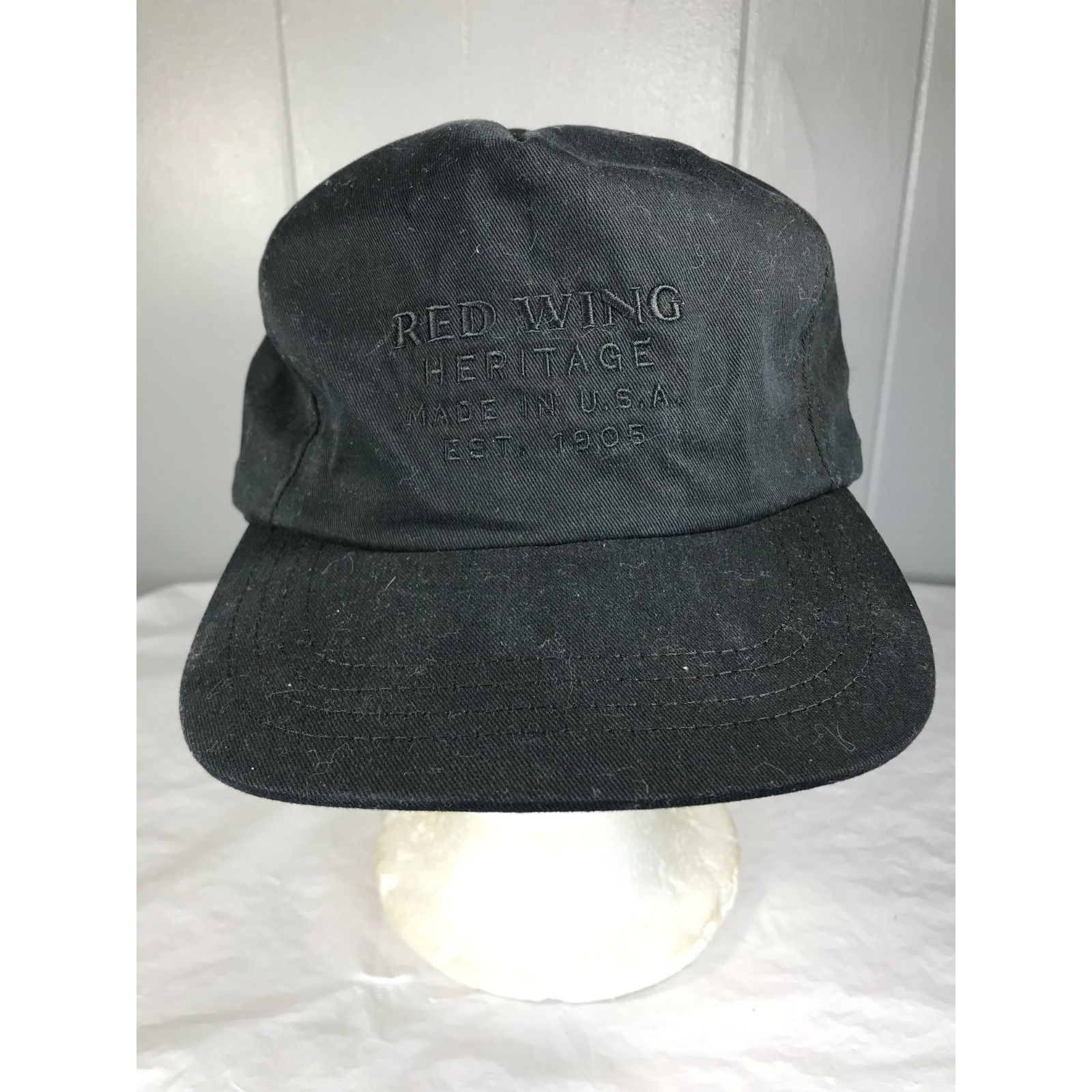 Red Wing Vintage Red Wings Heritage boots Snapback Hat Cap Black Adul Size ONE SIZE - 1 Thumbnail