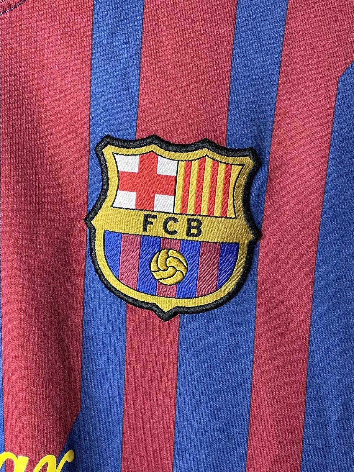 Vintage BARCELONA 2011 2012 HOME FOOTBALL JERSEY SOCCER Shirt NIKE Size US M / EU 48-50 / 2 - 2 Thumbnail