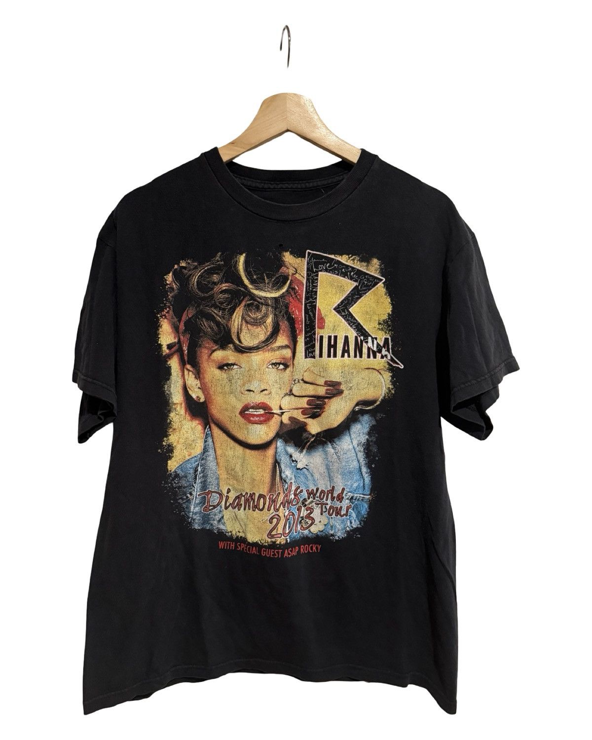 Vintage 2013 Rihanna ft A$AP Rocky Diamonds World Tour Tee