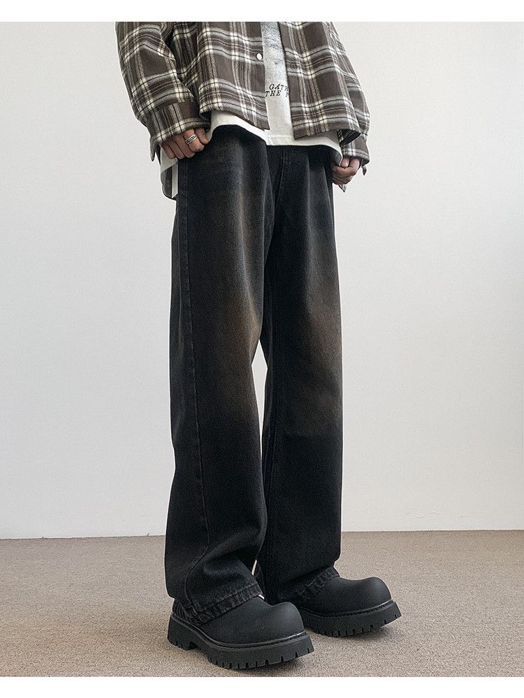 image of Distressed Denim x Jean New Arrival!! Black Distress Jeans, Men's (Size 29)