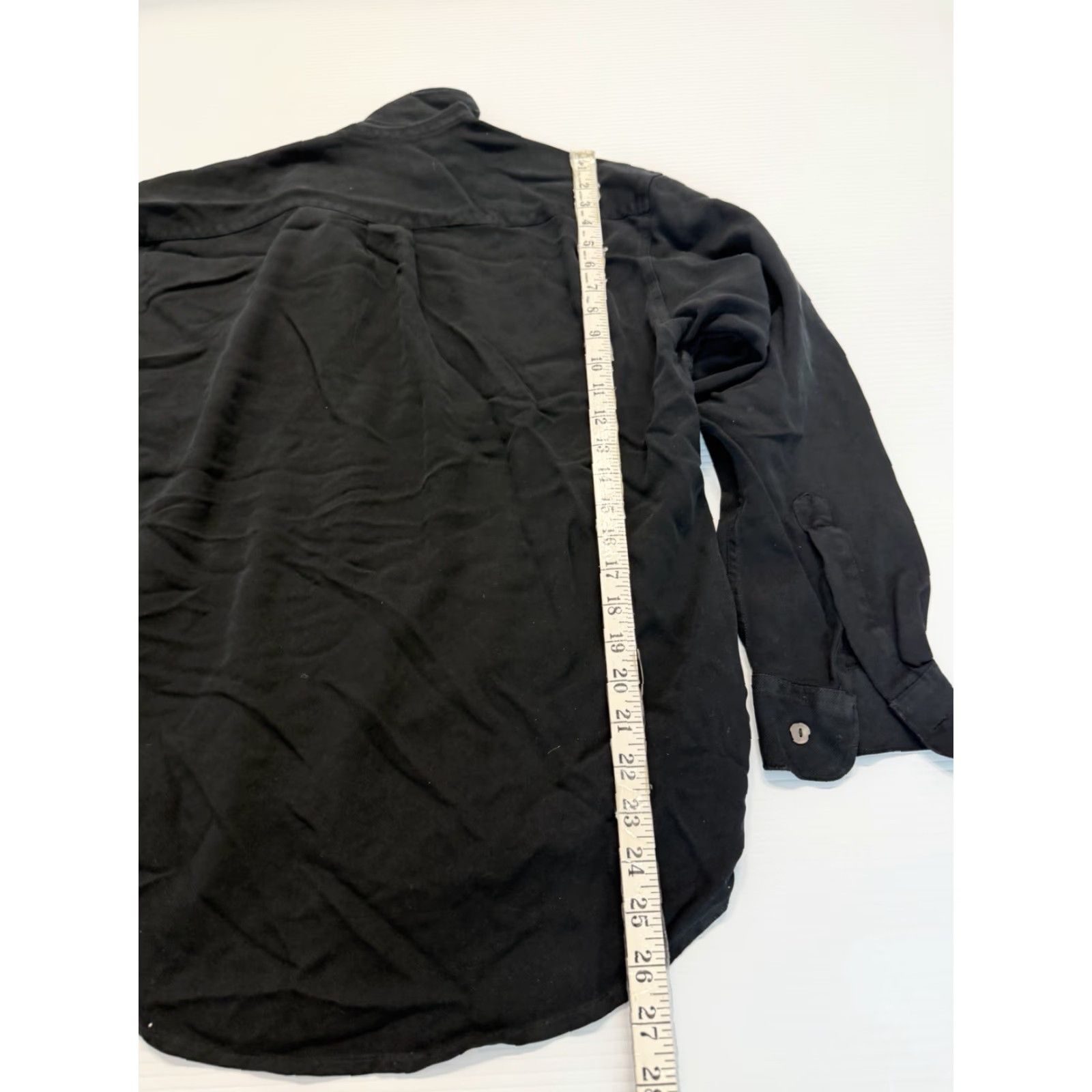 Vintage Burma bibas Men Button Down Silk shirt M Black Button-Up Collared Long Sleeve Solid Regulated Size M Mens Size US M / EU 48-50 / 2 - 7 Thumbnail