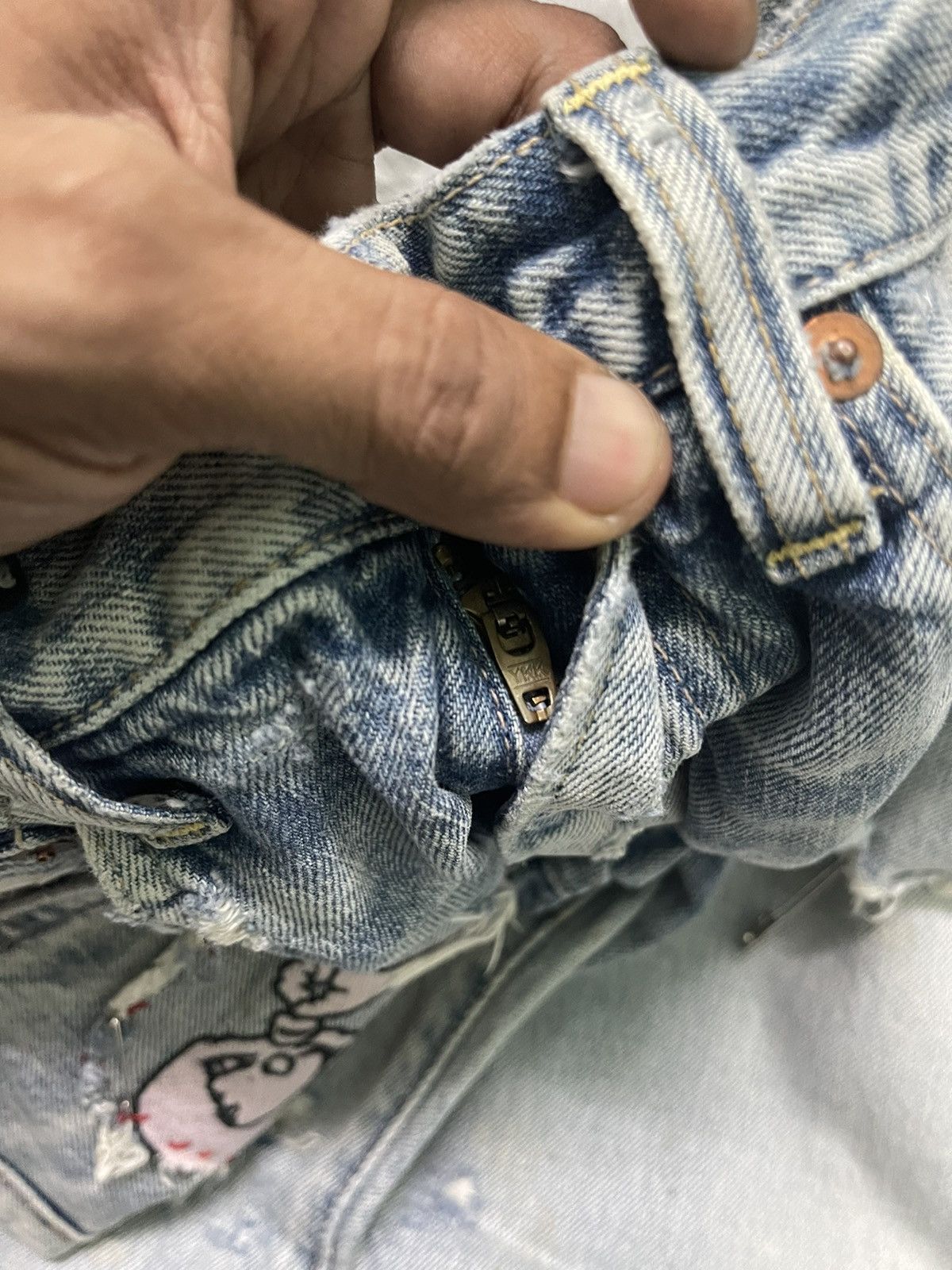 Japanese Brand VINTAGE KAPITAL INSPIRED PATCHES WORK JEANS BRAND RNA INC Size US 28 / EU 44 - 11 Thumbnail