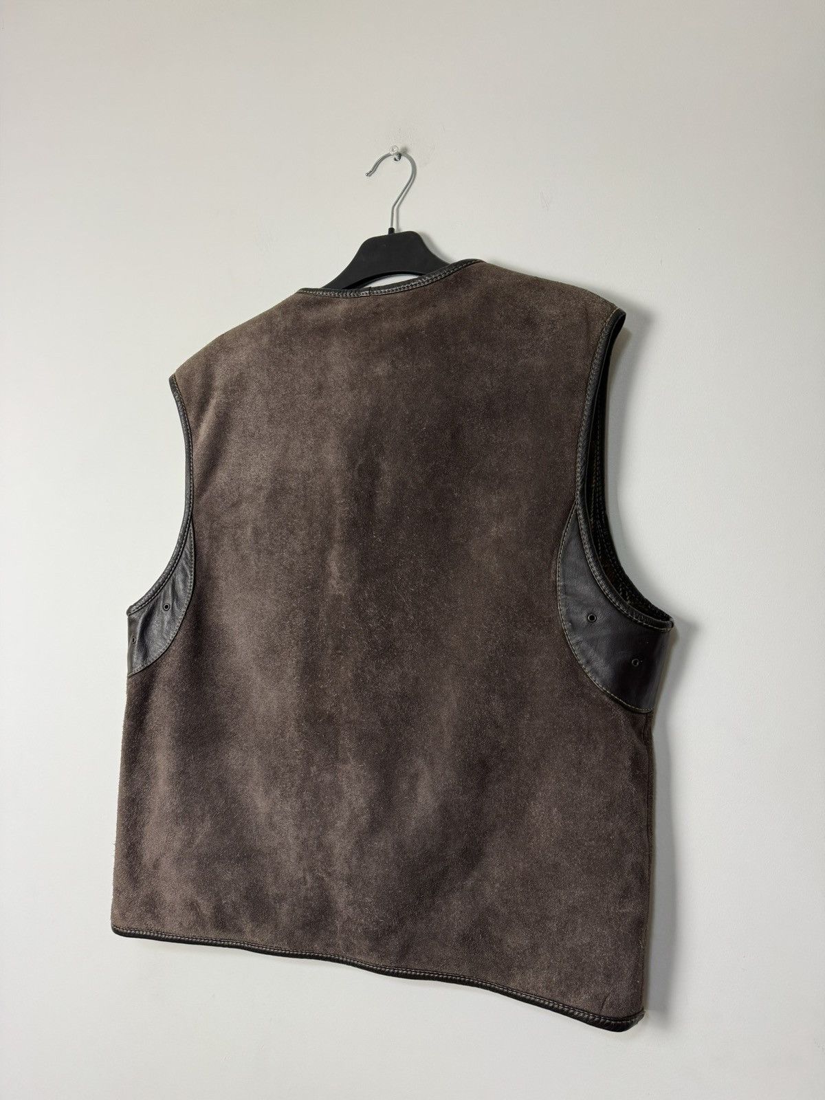 Diesel Vintage Diesel Leather Suede VestPlaid Lined Archive 90s Size US XL / EU 56 / 4 - 14 Thumbnail