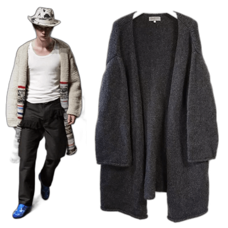 yohji yamamoto thick wool long coat