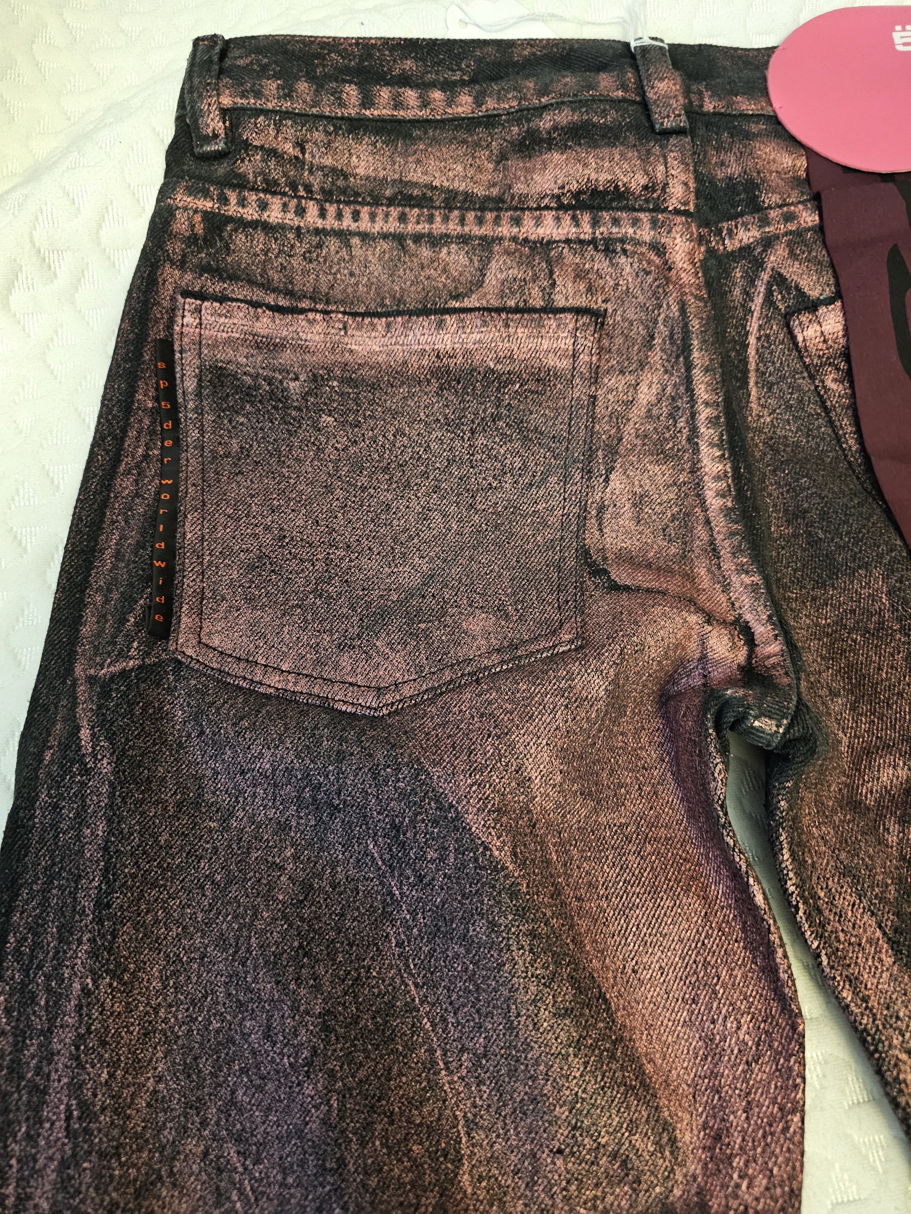 Sp5der Sp5der Metallic black/pink jean Size 28" / US 6 / IT 42 - 8 Thumbnail
