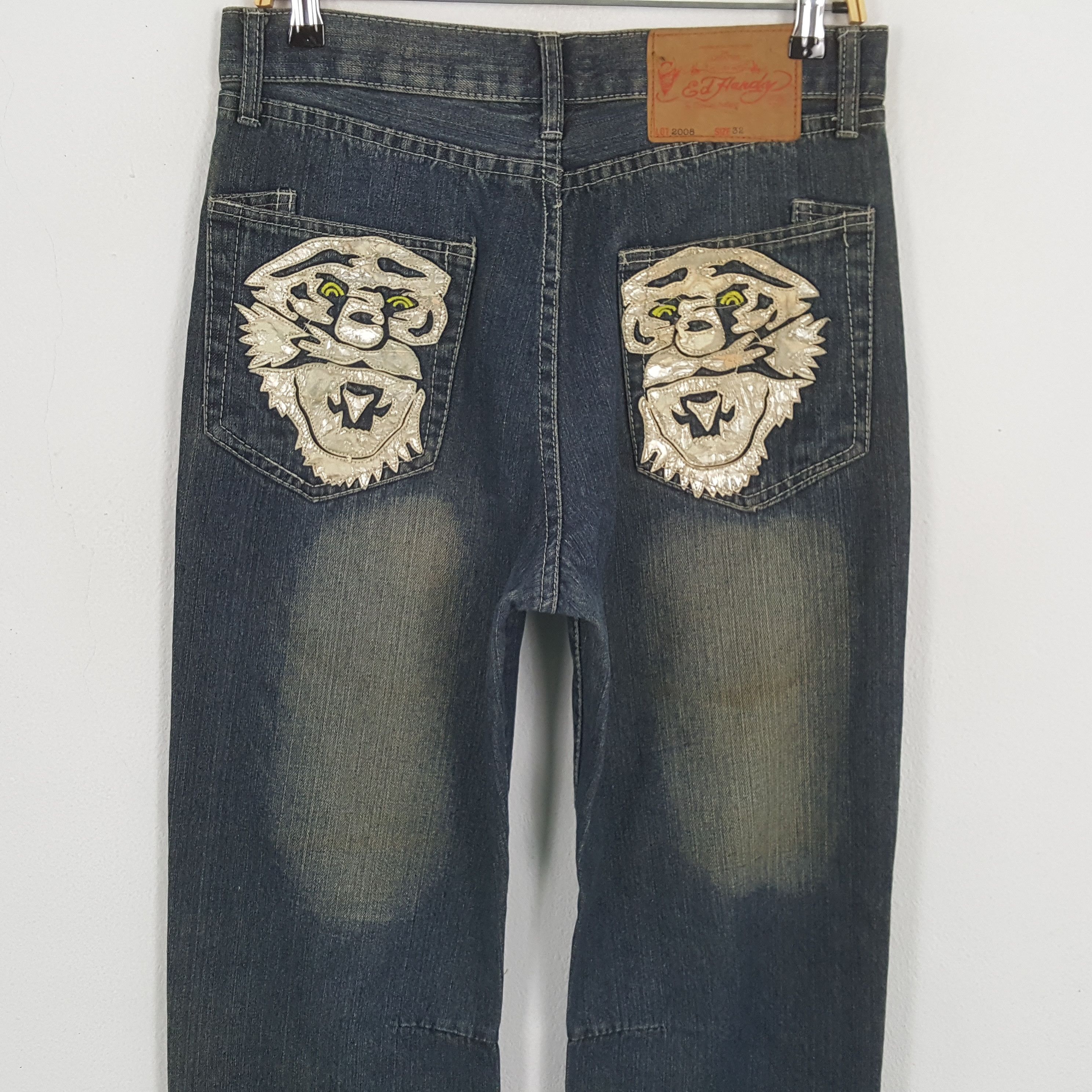Christian Audigier × Ed Hardy × Vintage Vintage ED HARDY by CHRISTIAN AUDIGIER Fashion Designer Jean Size US 30 / EU 46 - 5 Thumbnail