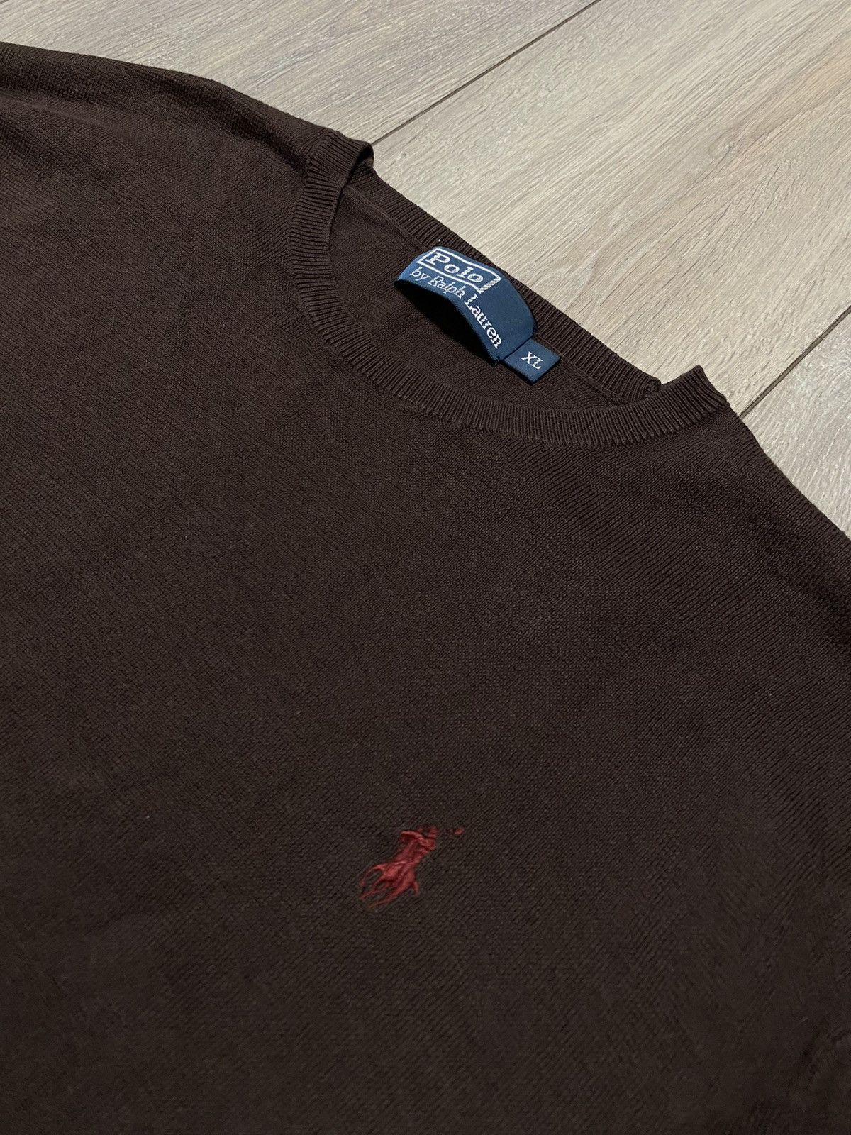 Polo Ralph Lauren Vintage Sweater Polo Ralph Lauren Pullover Classic Brown Y2K Size US XL / EU 56 / 4 - 2 Thumbnail