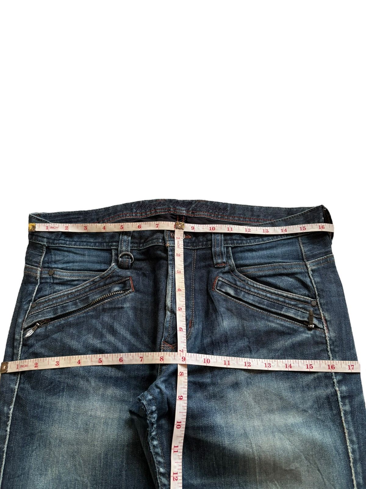 Designer × Japanese Brand Vintage Japanese Brand Distress Bootcut Flare Jeans Size US 32 / EU 48 - 14 Thumbnail