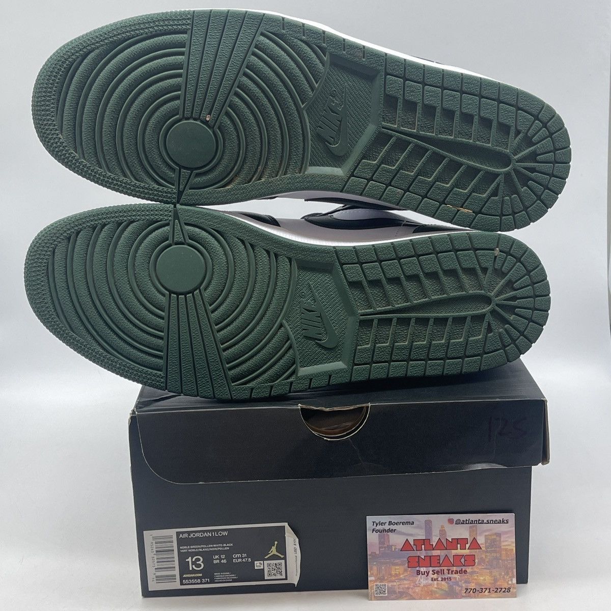 Jordan Brand Air Jordan 1 low green toe Size US 13 / EU 46 - 7 Thumbnail