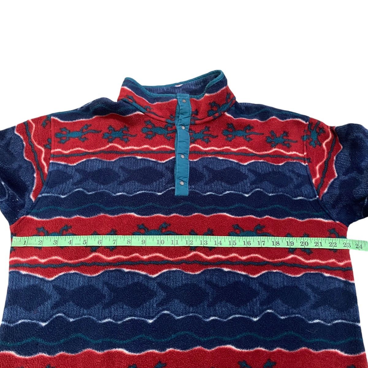 L.L. Bean × Patagonia Vintage L.L. Bean Red Multi Fleece Half Button Size US M / EU 48-50 / 2 - 13 Thumbnail