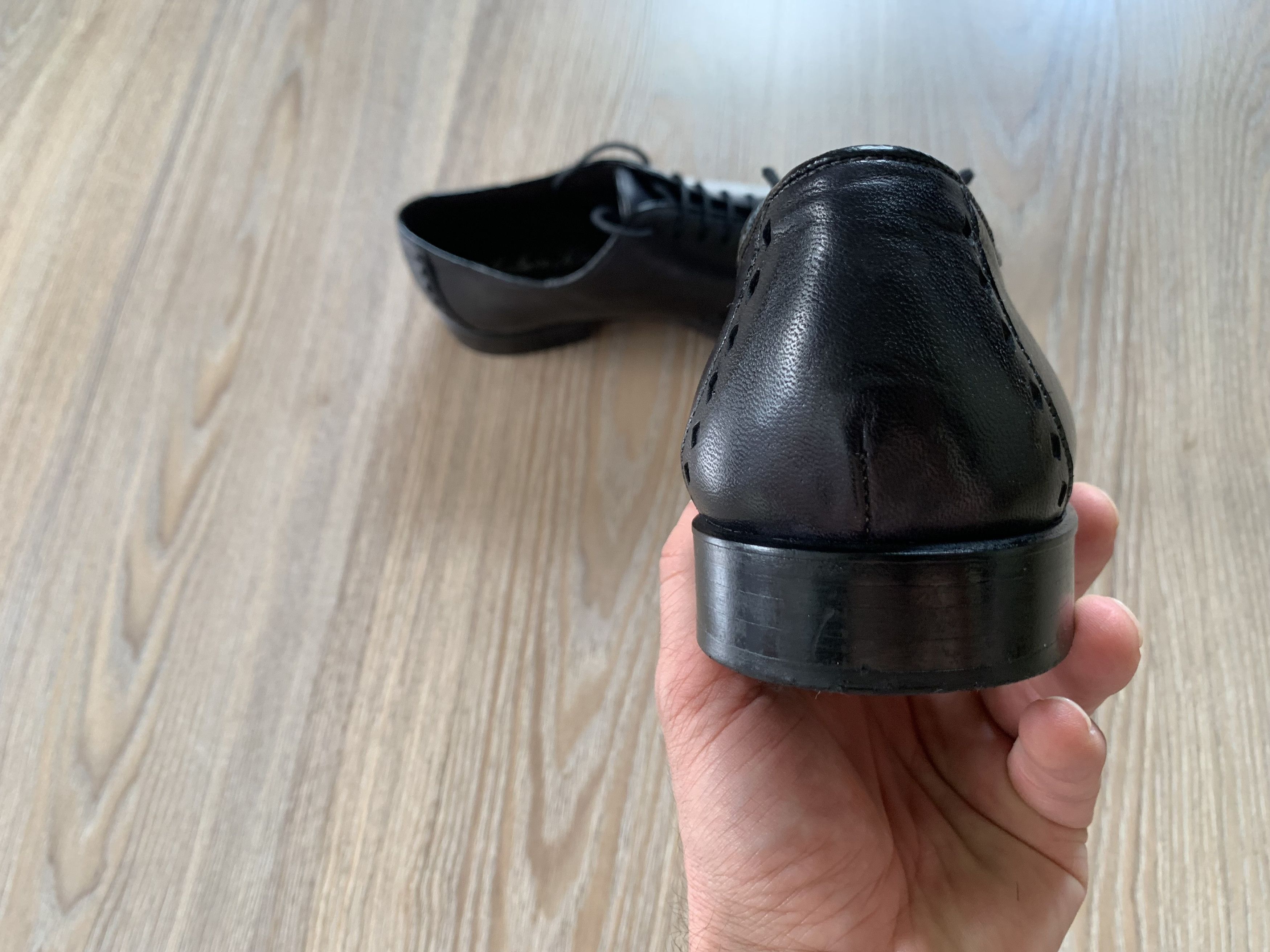 Santoni Fatte A Mano Italian Leather Oxford Shoes Size US 7.5 / EU 40-41 - 6 Thumbnail