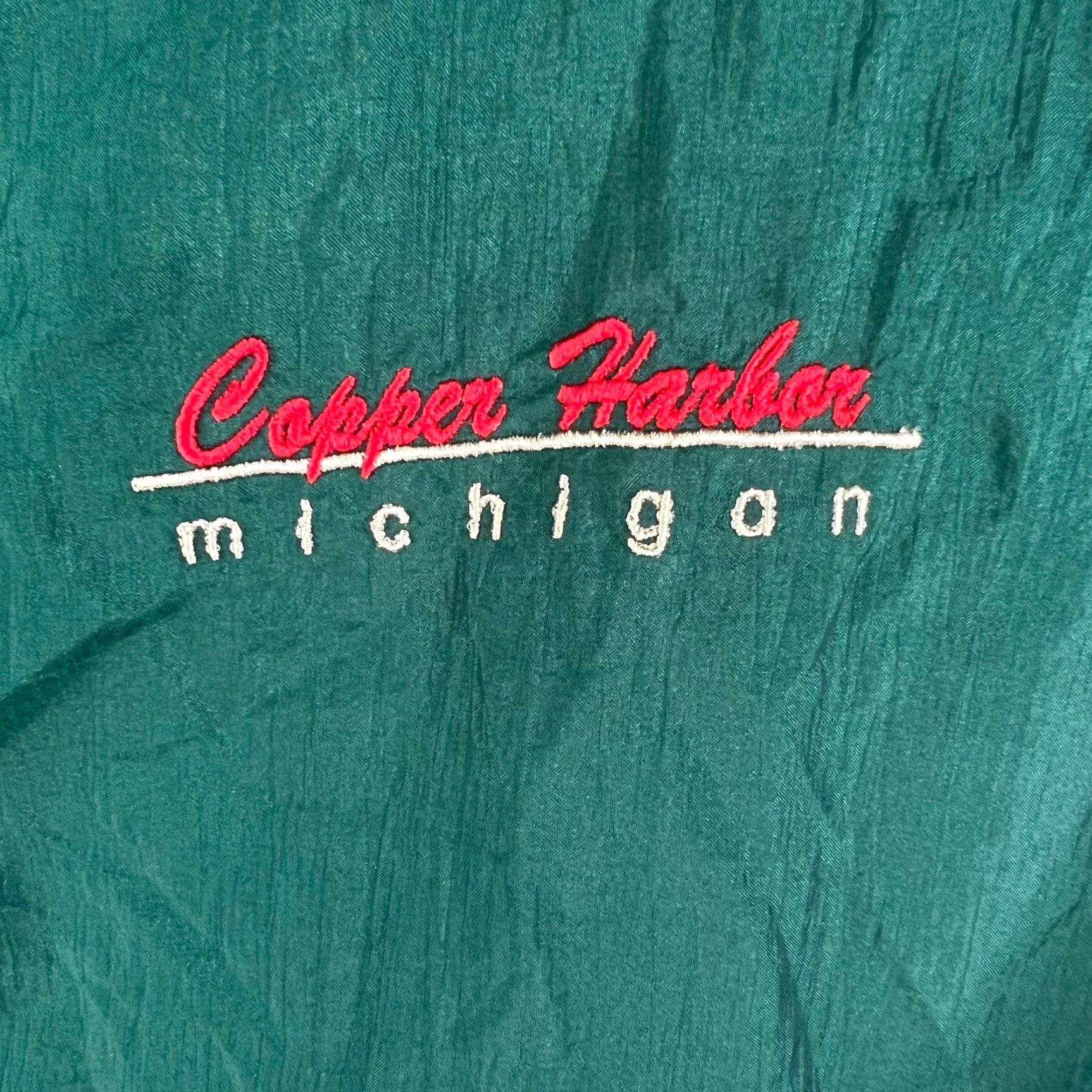 Vintage Ocean East Windbreaker Jacket Mens XL Green - 100% Nylon, Solid, Zip, Full Zip, Pockets, Stand-Up Collar, Casual Travel, Outdoor Theme, USA Made Size US XL / EU 56 / 4 - 3 Thumbnail