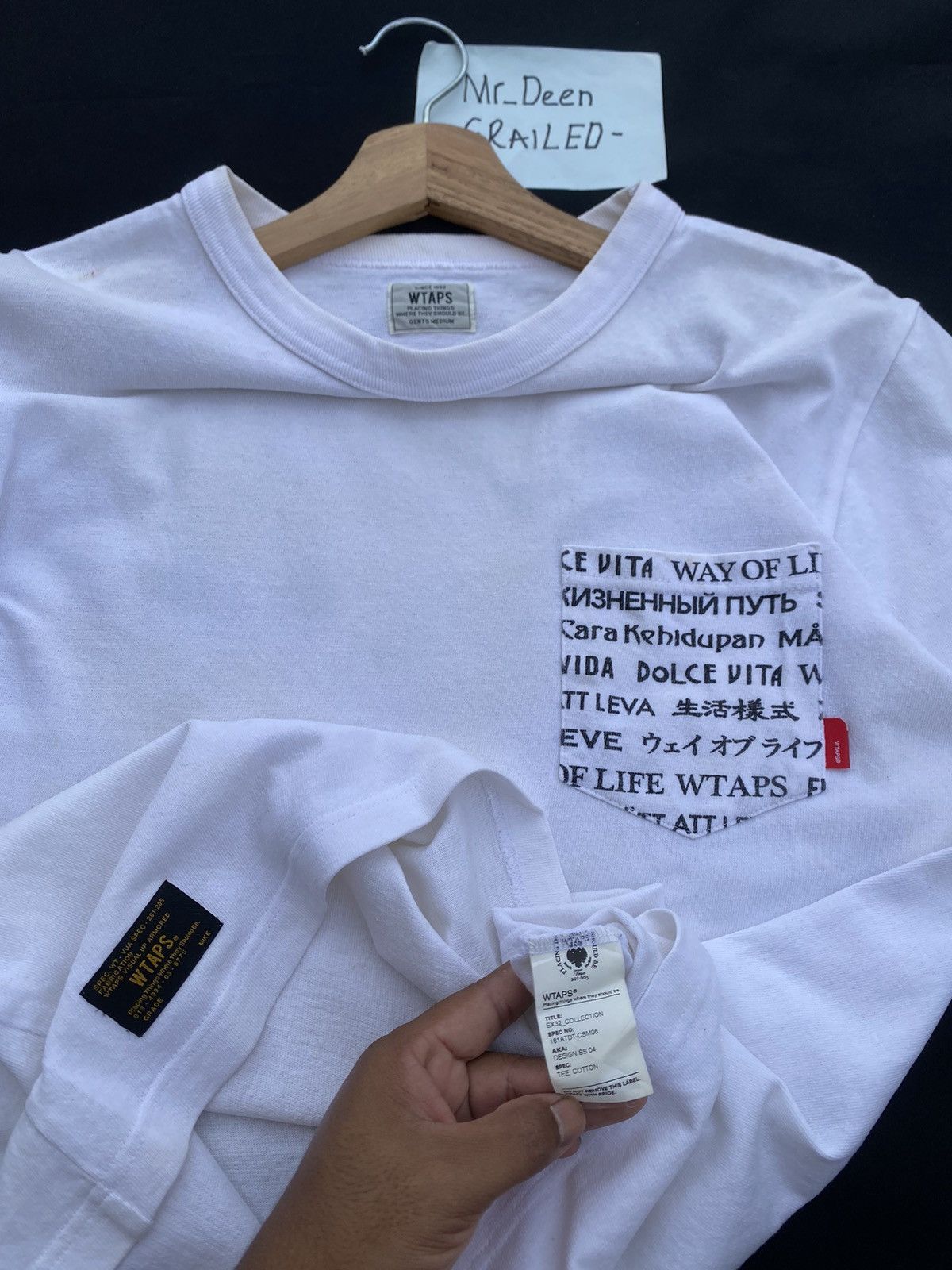 Wtaps Rare WTAPS “Way of Life” Multi language Translation Tee Size US M / EU 48-50 / 2 - 15 Thumbnail