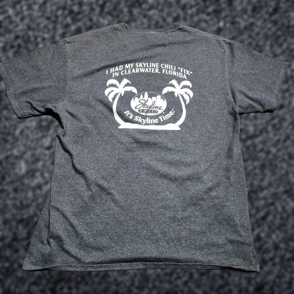 Doublet VINTAGE Port and Company Men's T-Shirt Skyline Chili 80s Short Sleeve Gray Cotton Limited Edition Double-Sided Size US L / EU 52-54 / 3 - 1 Thumbnail