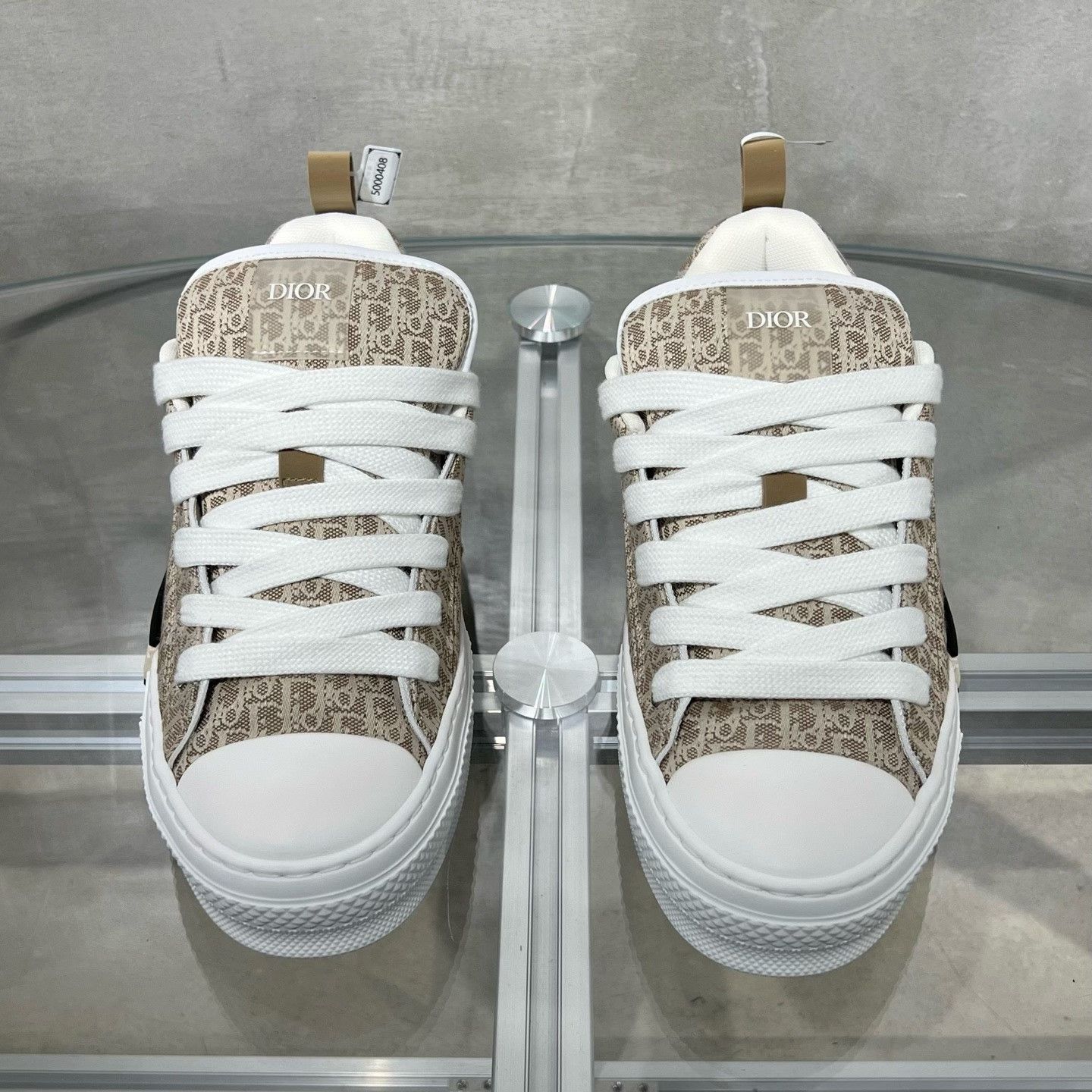 Dior Dior B23 Oblique Beige Sneakers Size US 9 / EU 42 - 1 Thumbnail