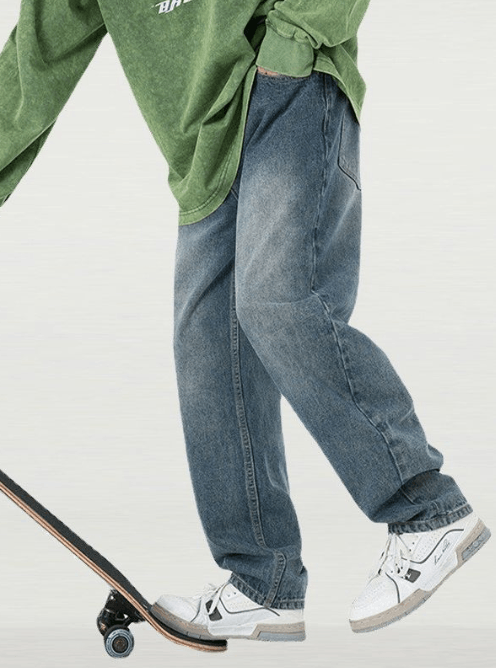 Japanese Brand × Jean Men's loose versatile trendy straight jeans Size US 34 / EU 50 - 2 Thumbnail