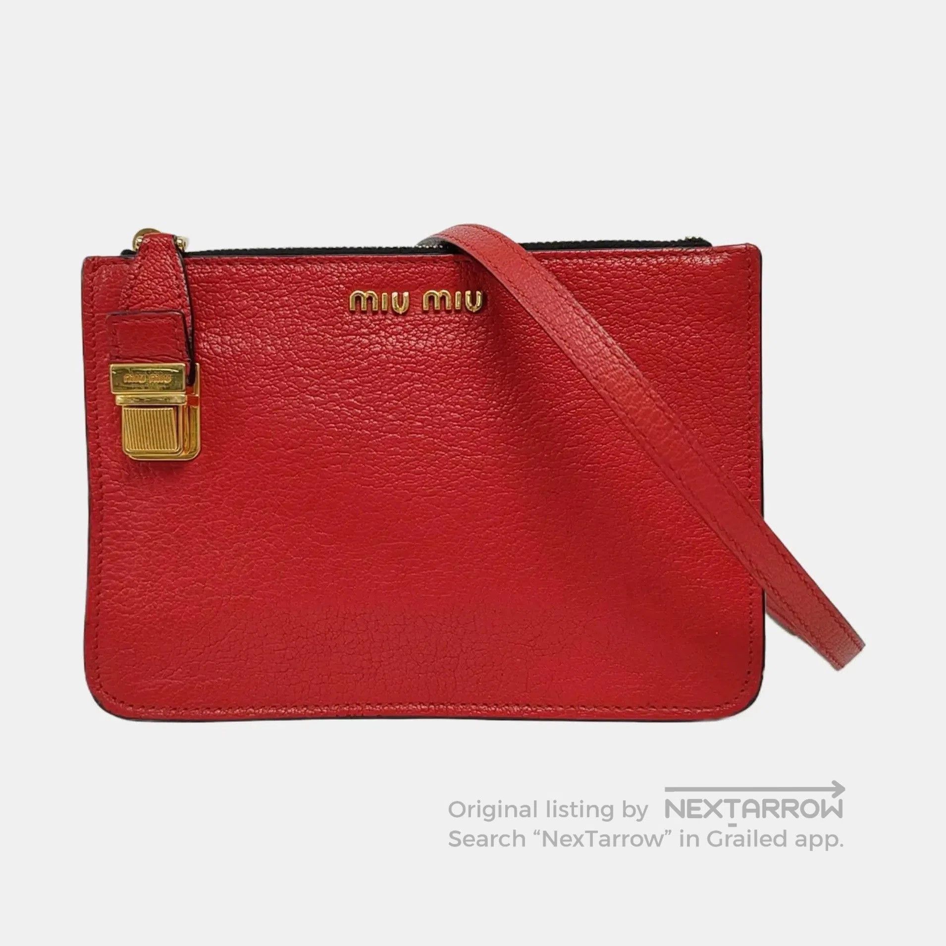 Miu Miu Miu Miu Red Cowhide Crossbody Bag. Size ONE SIZE - 4 Thumbnail