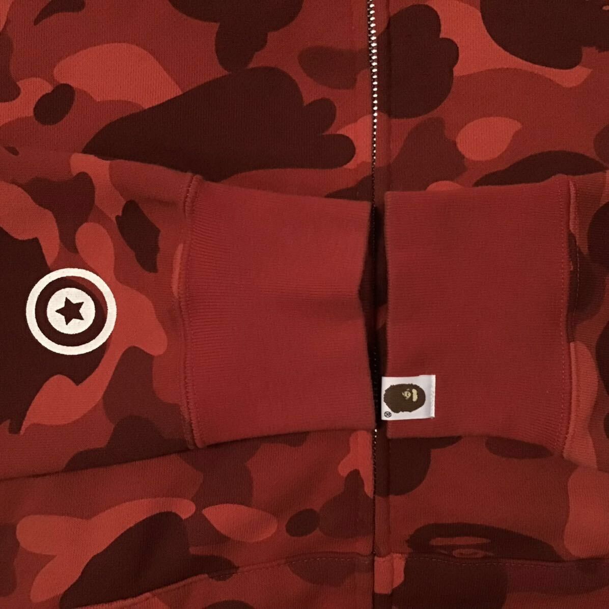 Bape BAPE DETACHABLE Shark full zip hoodie Red camo a bathing ape Size US M / EU 48-50 / 2 - 8 Thumbnail
