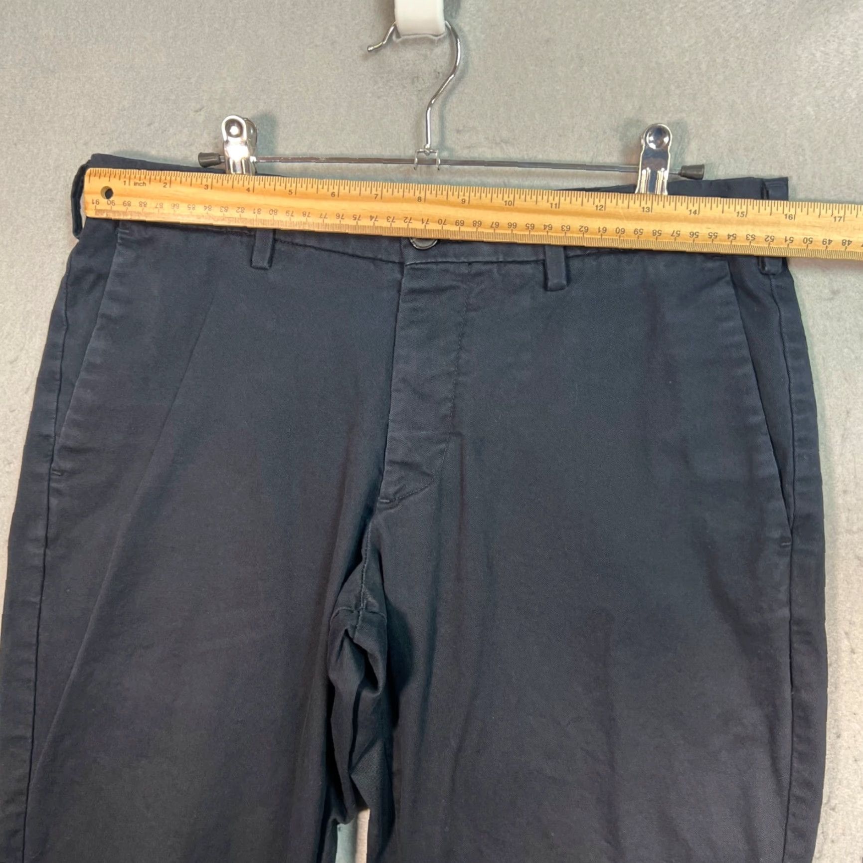 Uniqlo Uniqlo Mens Navy Blue Slim-Fit Chino Pants Size 32 x 36 Cotton Blend Size US 32 / EU 48 - 4 Thumbnail