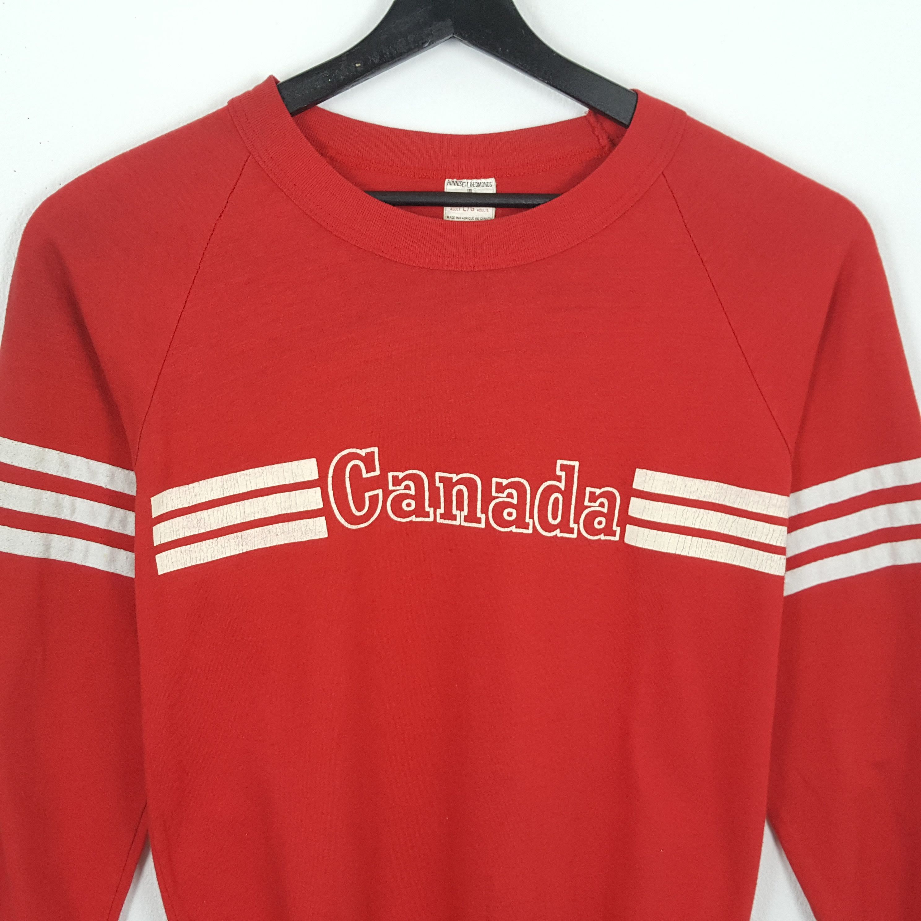 Vintage CANADA Center Design Three Stripes Style Vintage Sweatshirt Size US S / EU 44-46 / 1 - 2 Thumbnail
