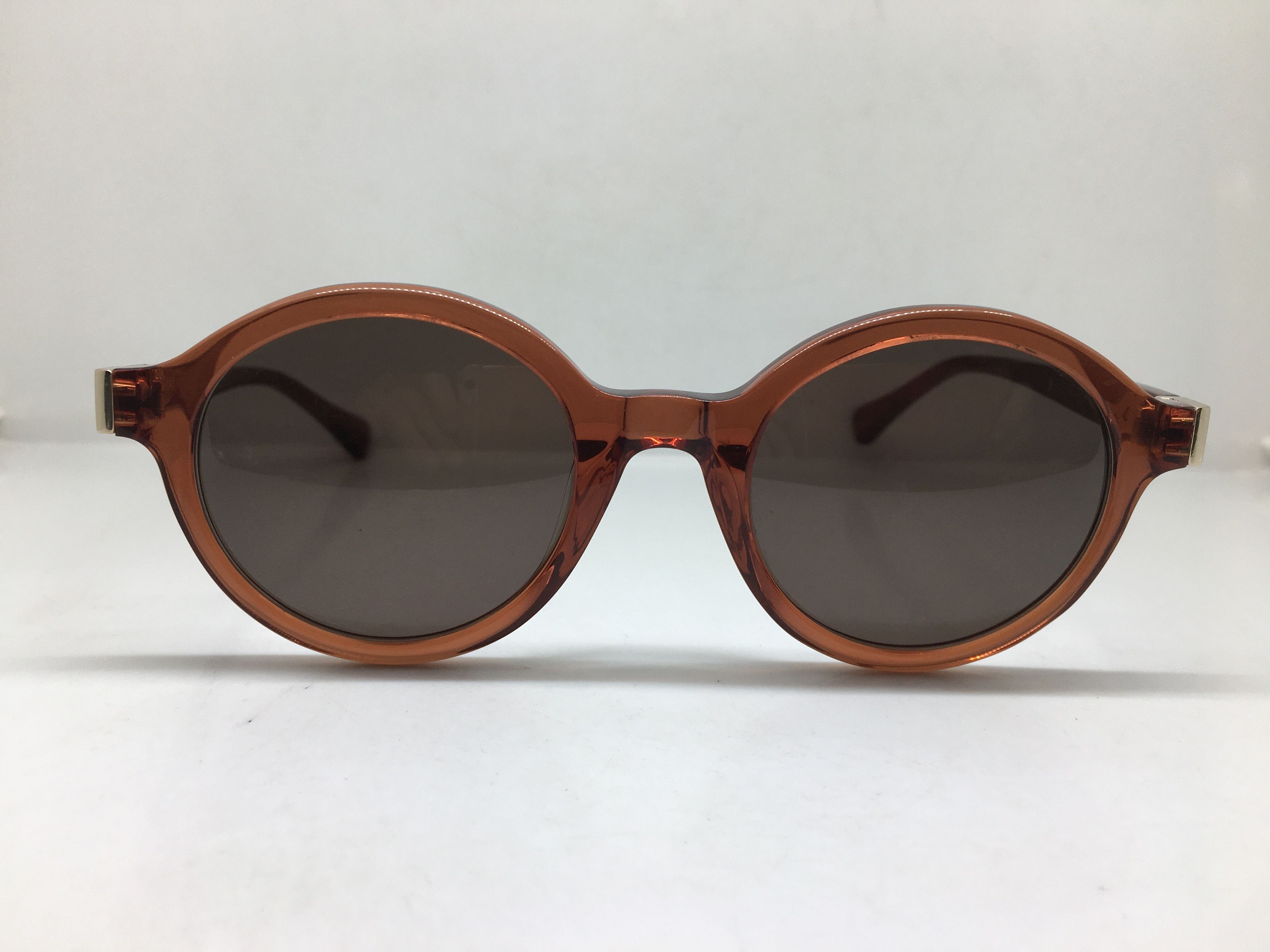 Glasogon ARTSTOCRST Clear Brown Round Sunglasses Frame
