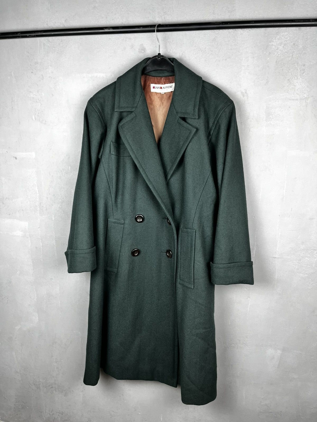 Yves Saint Laurent saint laurent gren coat vintage 80s Size S / US 4 / IT 40 - 4 Thumbnail