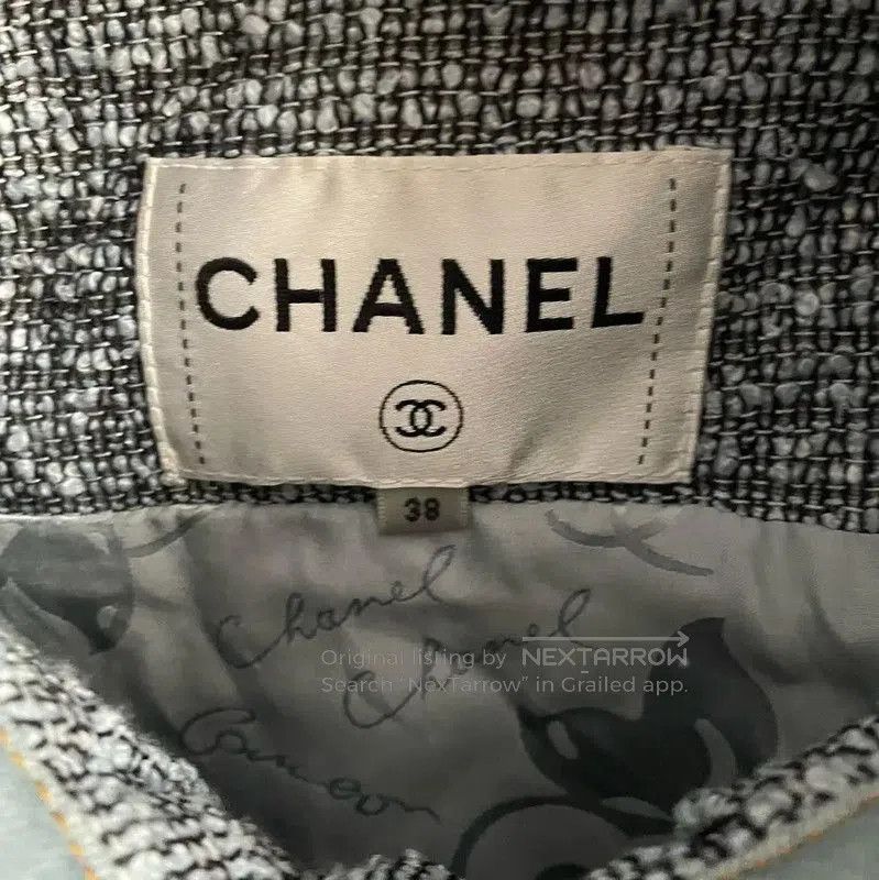 Chanel Chanel Gray Cotton Blend Women's Jacket . Size S / US 4 / IT 40 - 2 Thumbnail