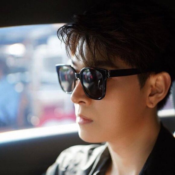Saint Laurent Paris Saint Laurent SLM105/F 002 Sunglasses Black Square Frame Size ONE SIZE - 3 Thumbnail