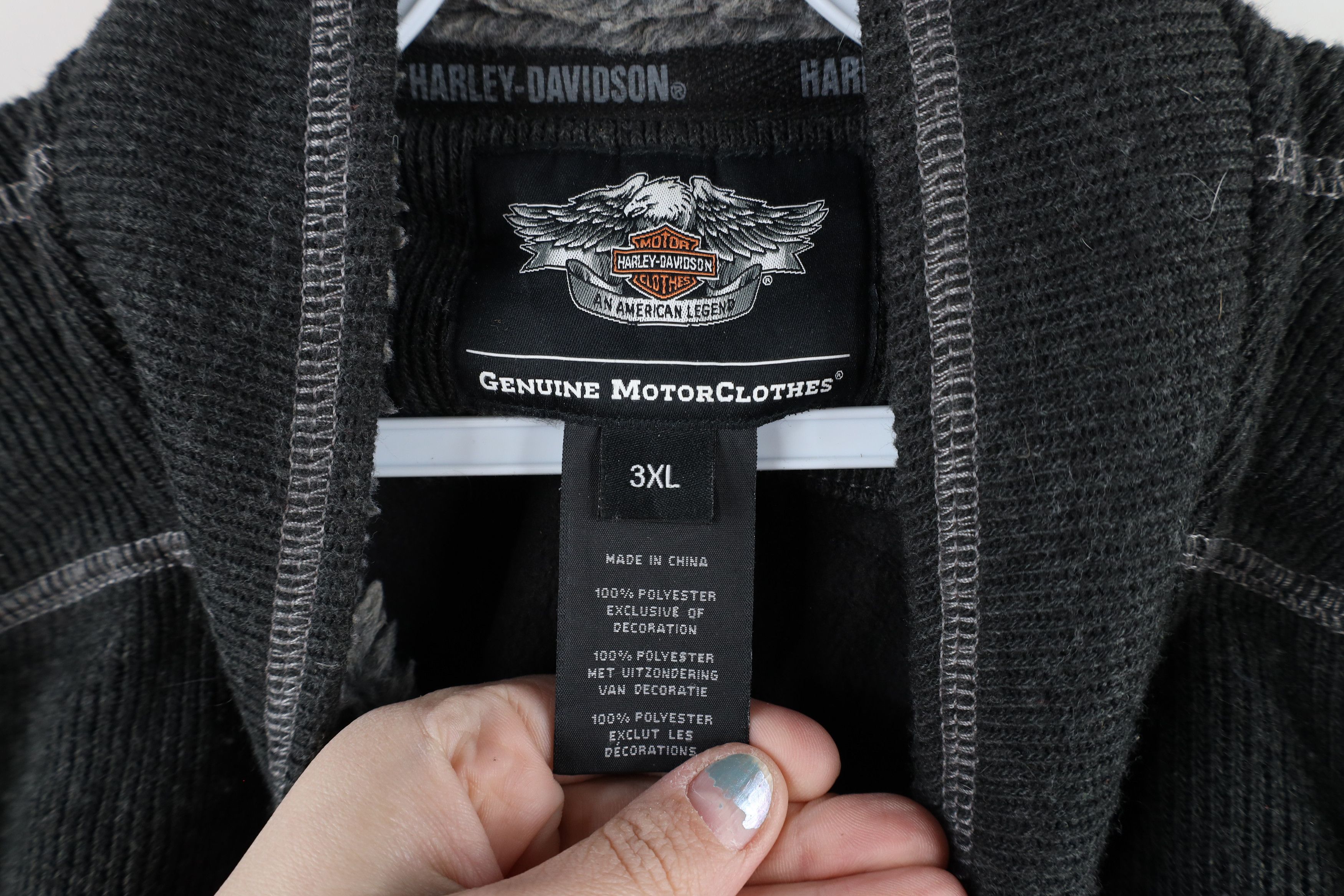 Harley Davidson Vintage Harley Davidson Out Heavyweight Ribbed Knit Sweater Size US XXL / EU 58 / 5 - 5 Thumbnail