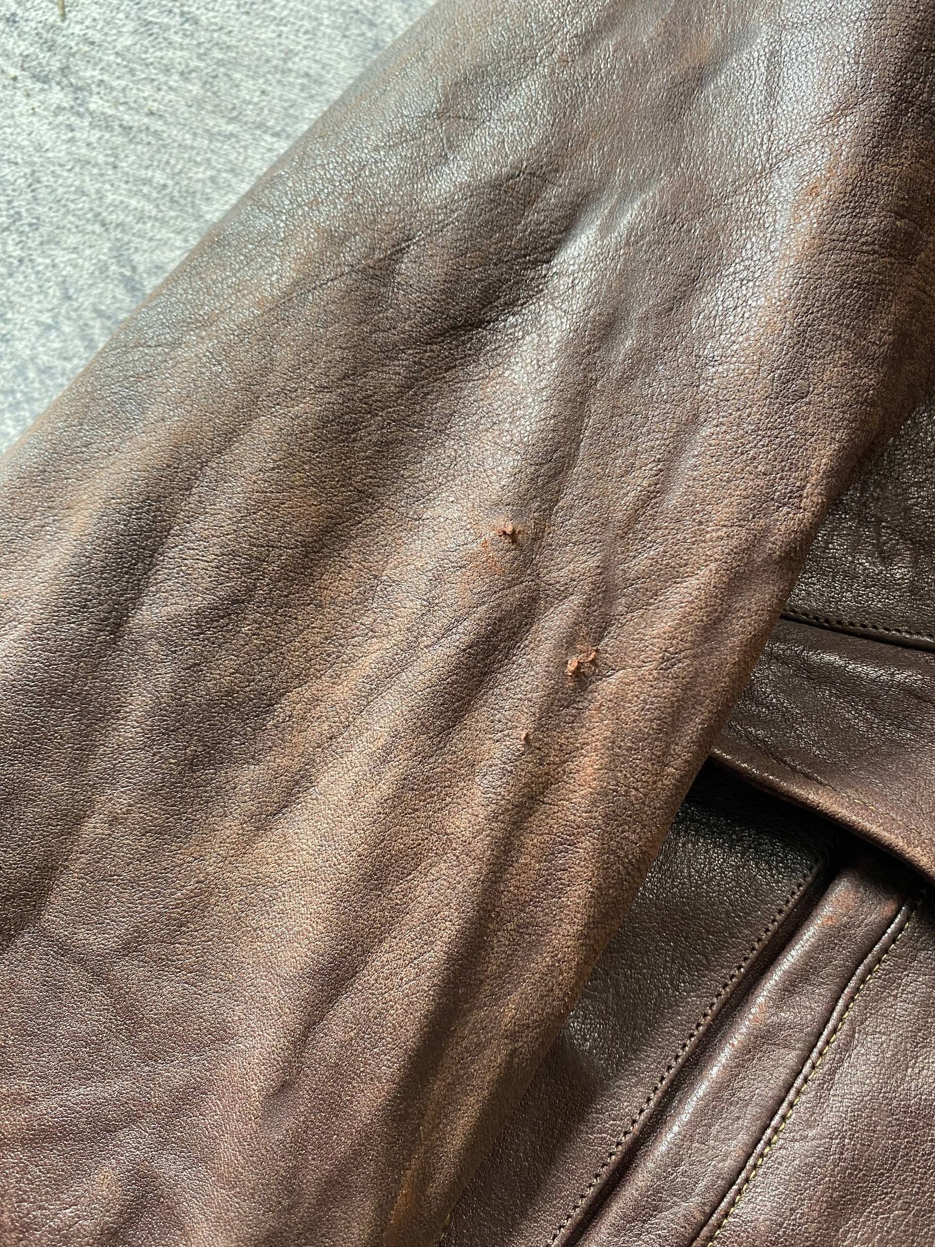 Leather Vtg 50s Horsehide Japanese Civilian Post War Leather Jacket Size US S / EU 44-46 / 1 - 5 Thumbnail