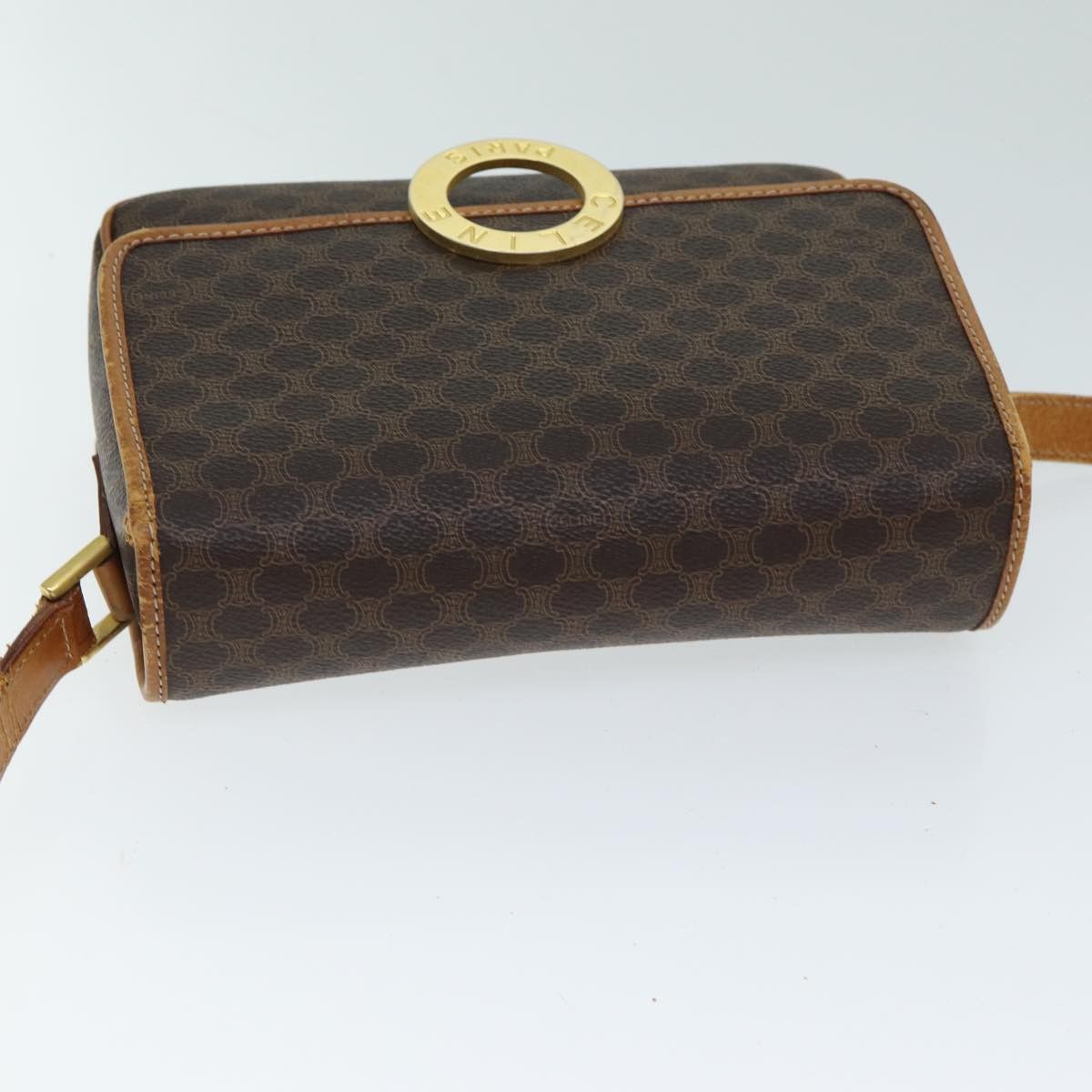Celine CELINE Macadam Canvas Shoulder Bag Pvc Leather Brown Size ONE SIZE - 6 Thumbnail
