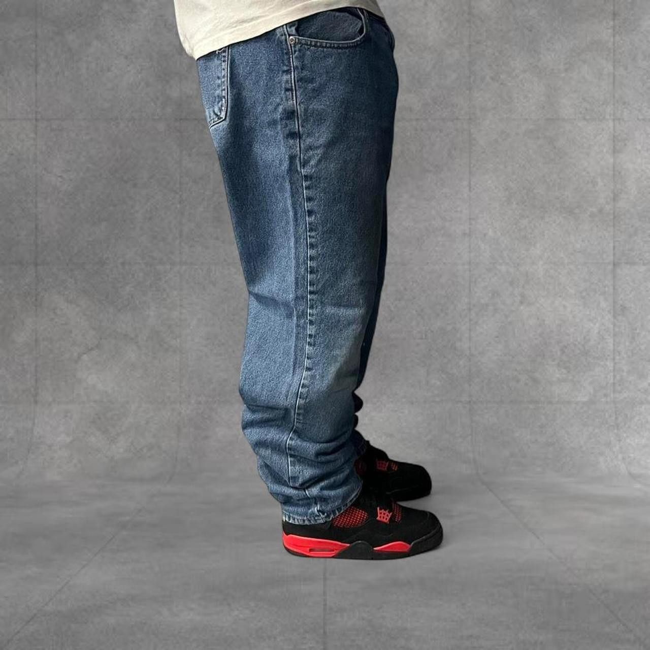 Vintage Crazy Vintage Y2K/2000s Baggy Dark wash WorkWear Essential Denim Jeans! Size US 38 / EU 54 - 2 Thumbnail