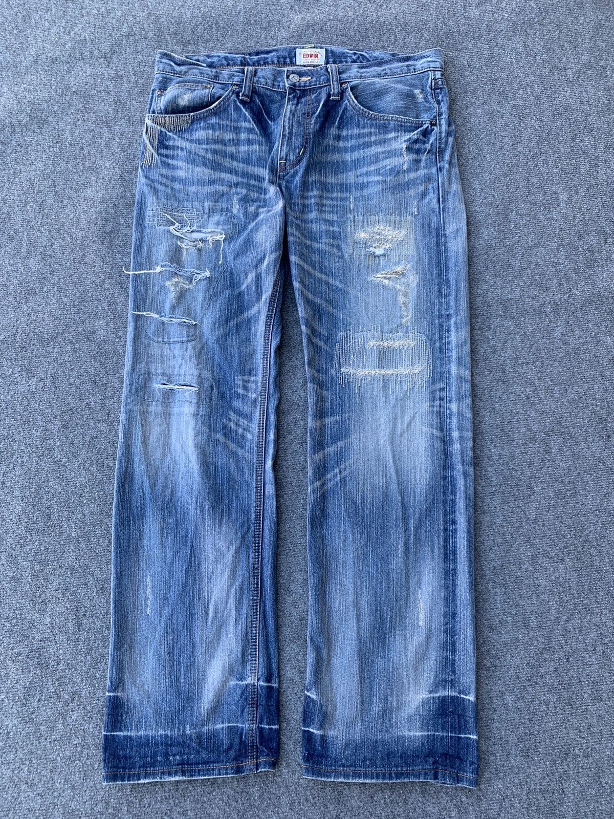 Edwin Distressed Edwin XV faded blue. Size US 37 - 2 Thumbnail