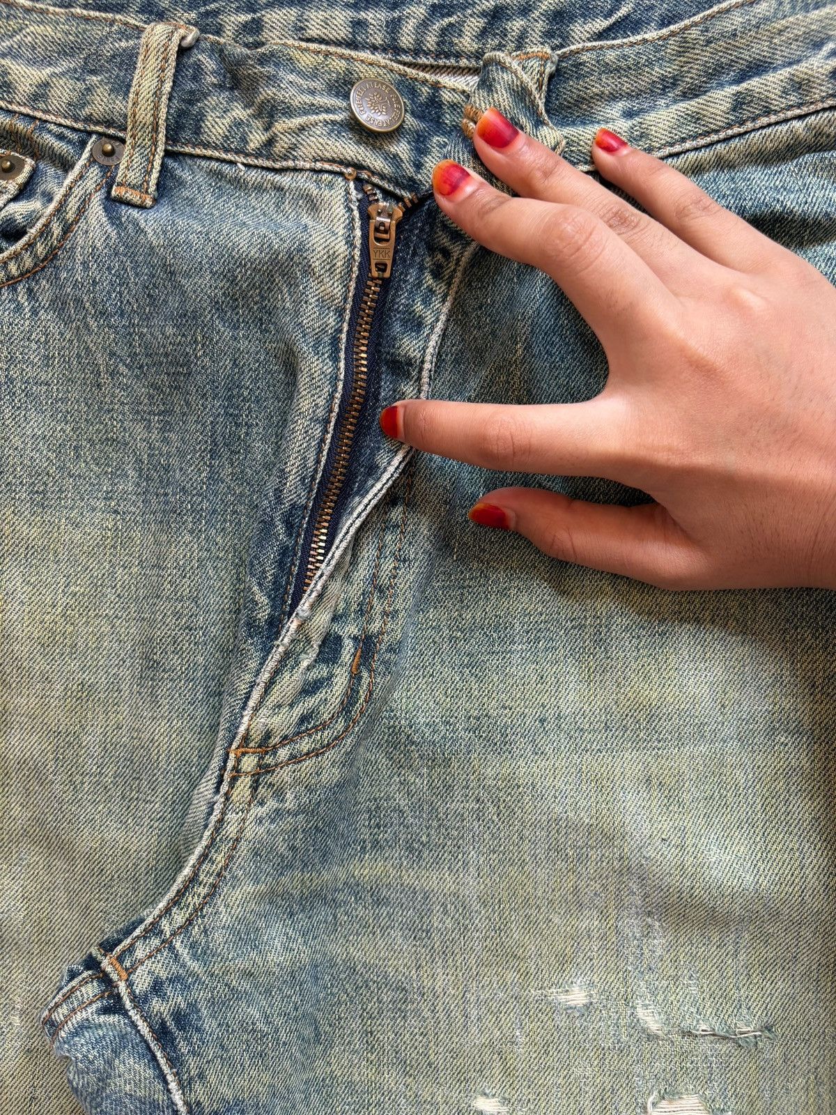 Japanese Brand Vintage Japanese Brand Mud Wash Distressed Jeans Size US 28 / EU 44 - 3 Thumbnail