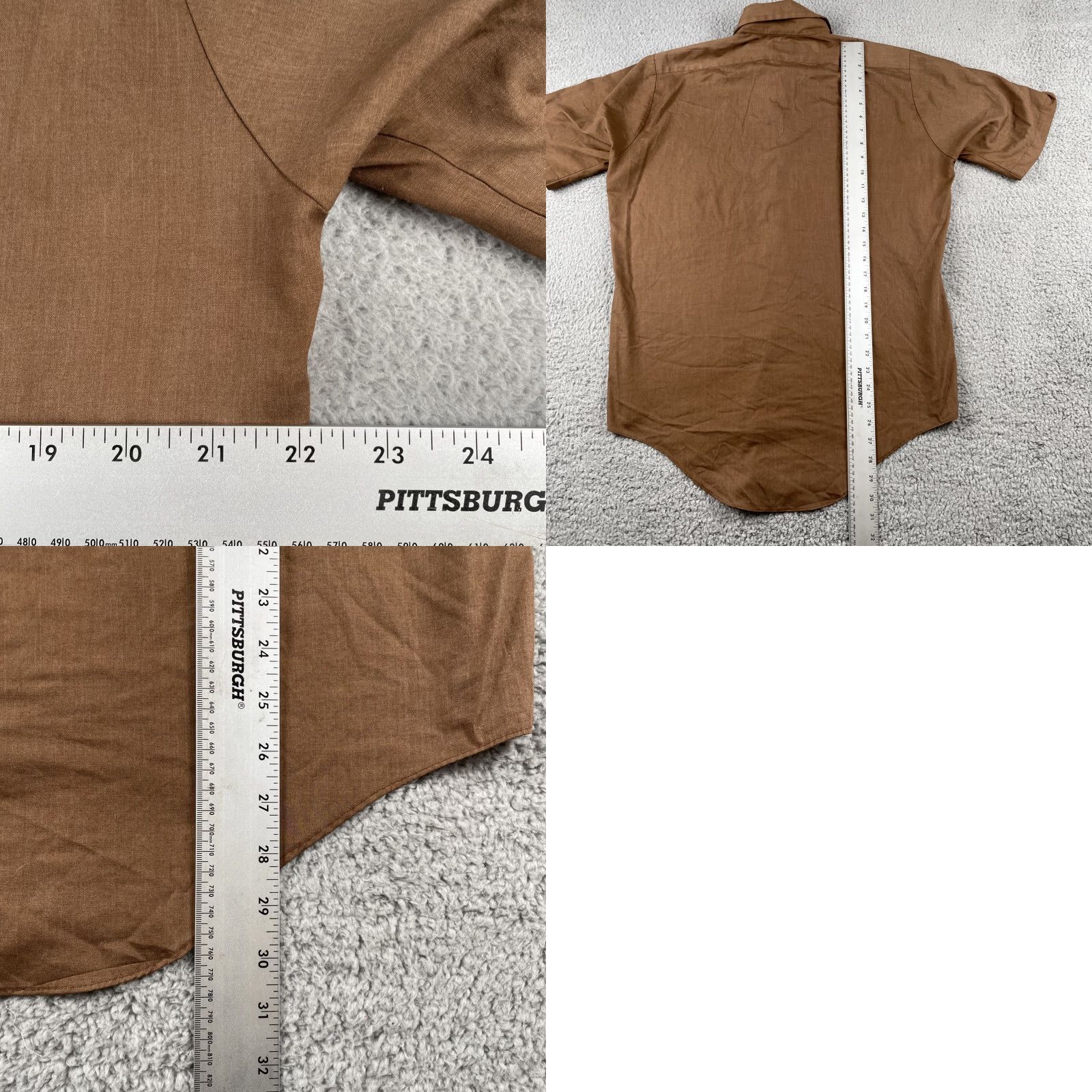 Arrow VINTAGE Arrow Shirt Mens XL Short Sleeve Brown Button Up 80s 90s Size US XL / EU 56 / 4 - 9 Thumbnail