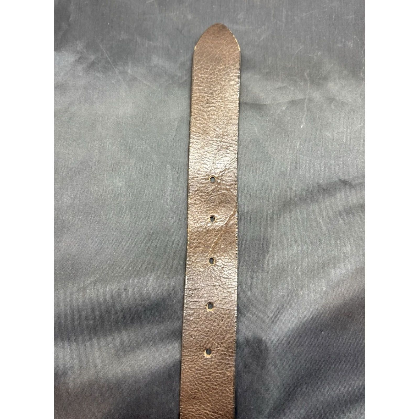 Vintage Stickman Leather Belt Mens 36 Brown Silver Buckle Workwear Size Size 36 - 4 Thumbnail
