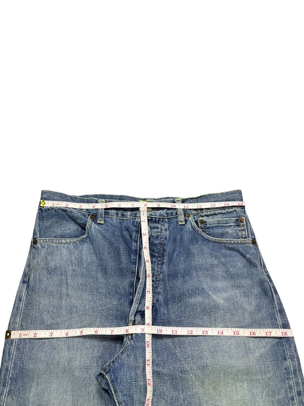 Japanese Brand Vintage Nepenthes Selvedge Distressed Loose Baggy Jeans Size US 30 / EU 46 - 13 Thumbnail
