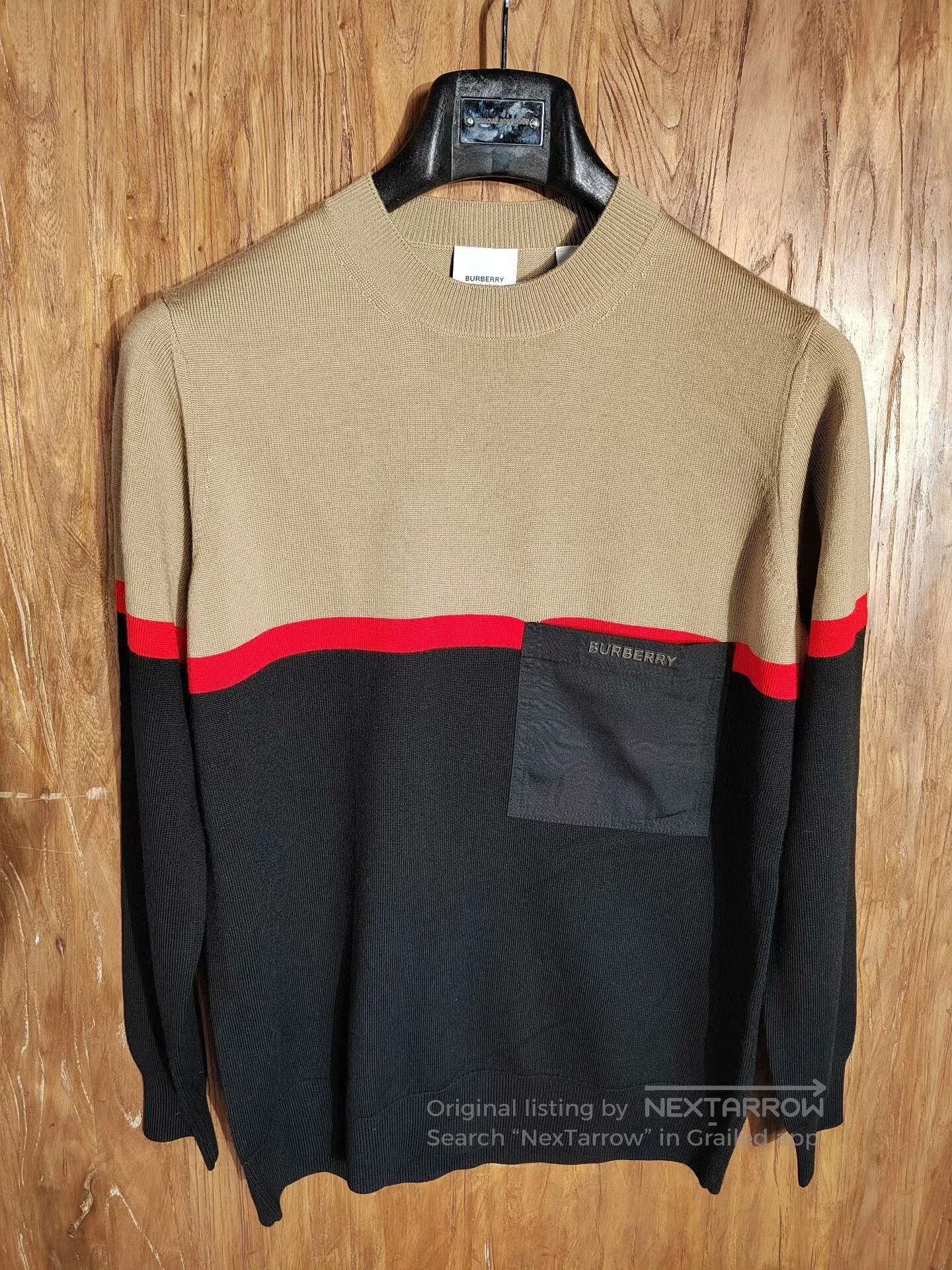 Burberry Burberry Men's Color Block Knit Sweater. Size US S / EU 44-46 / 1 - 1 Thumbnail