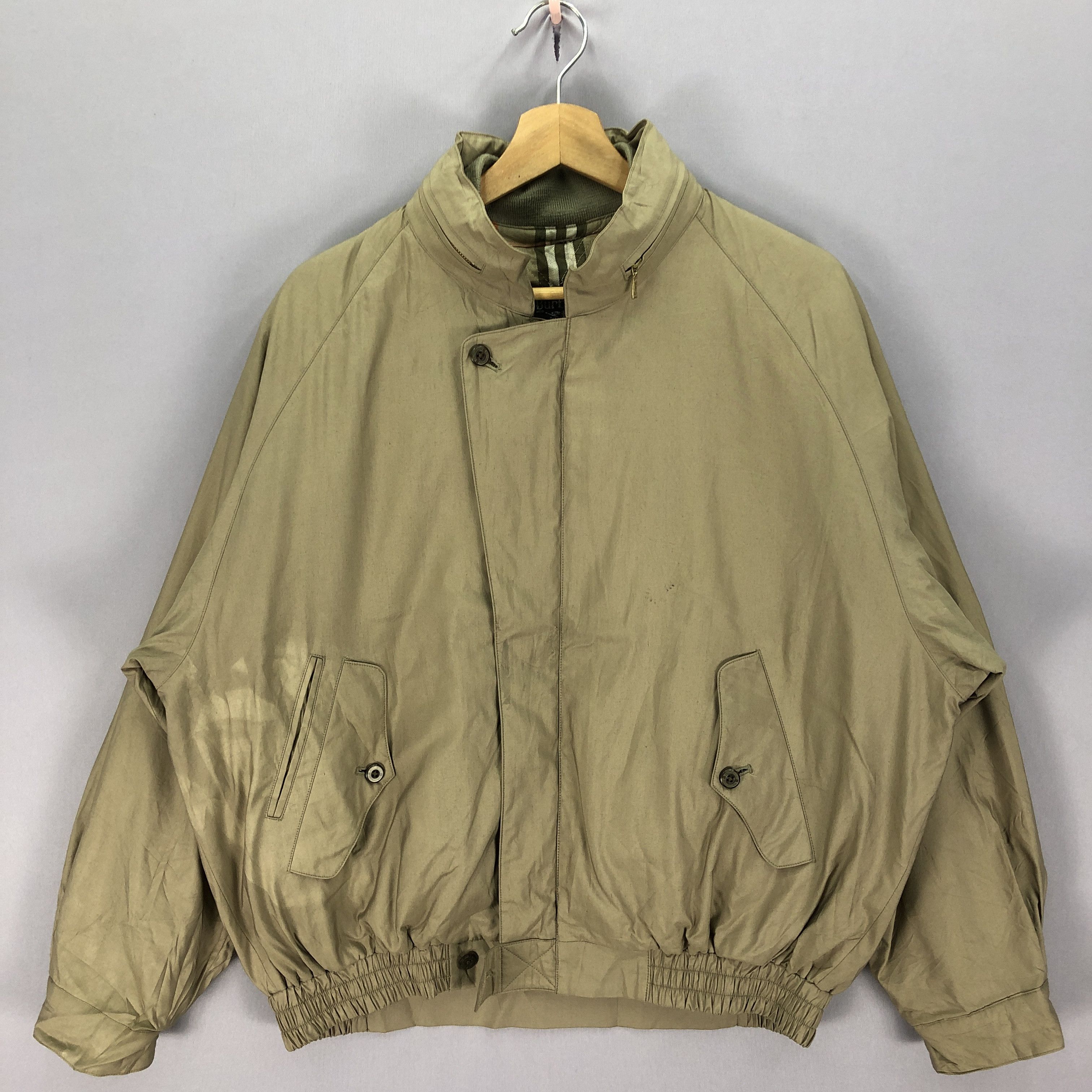 Burberry × Vintage Vintage 90s Burberry Hoodie Faded Zipper Jackets Size US L / EU 52-54 / 3 - 1 Thumbnail