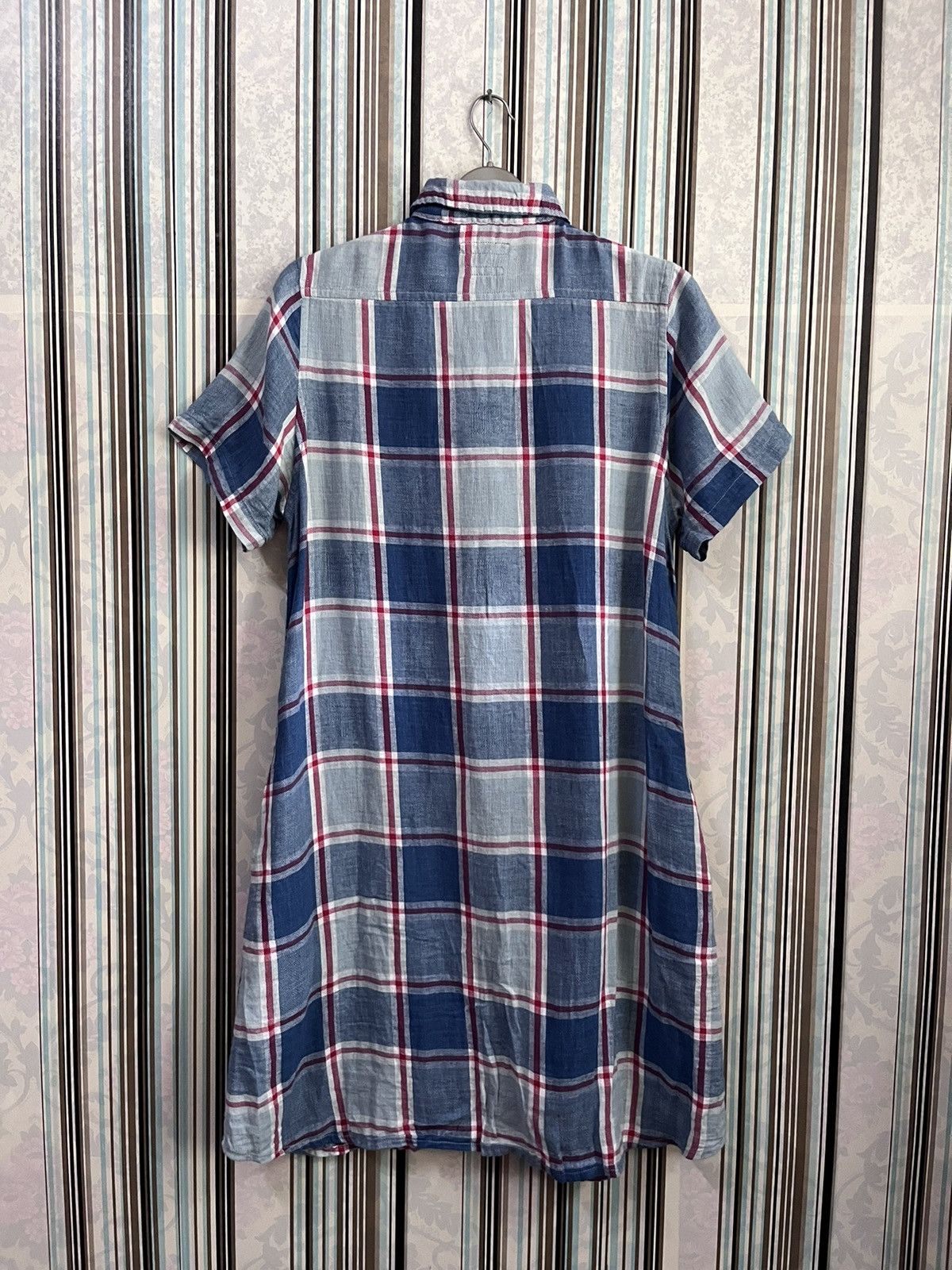 Blue Blue Japan 1990s Sashiko plaid button up #F3 Size S / US 4 / IT 40 - 6 Thumbnail